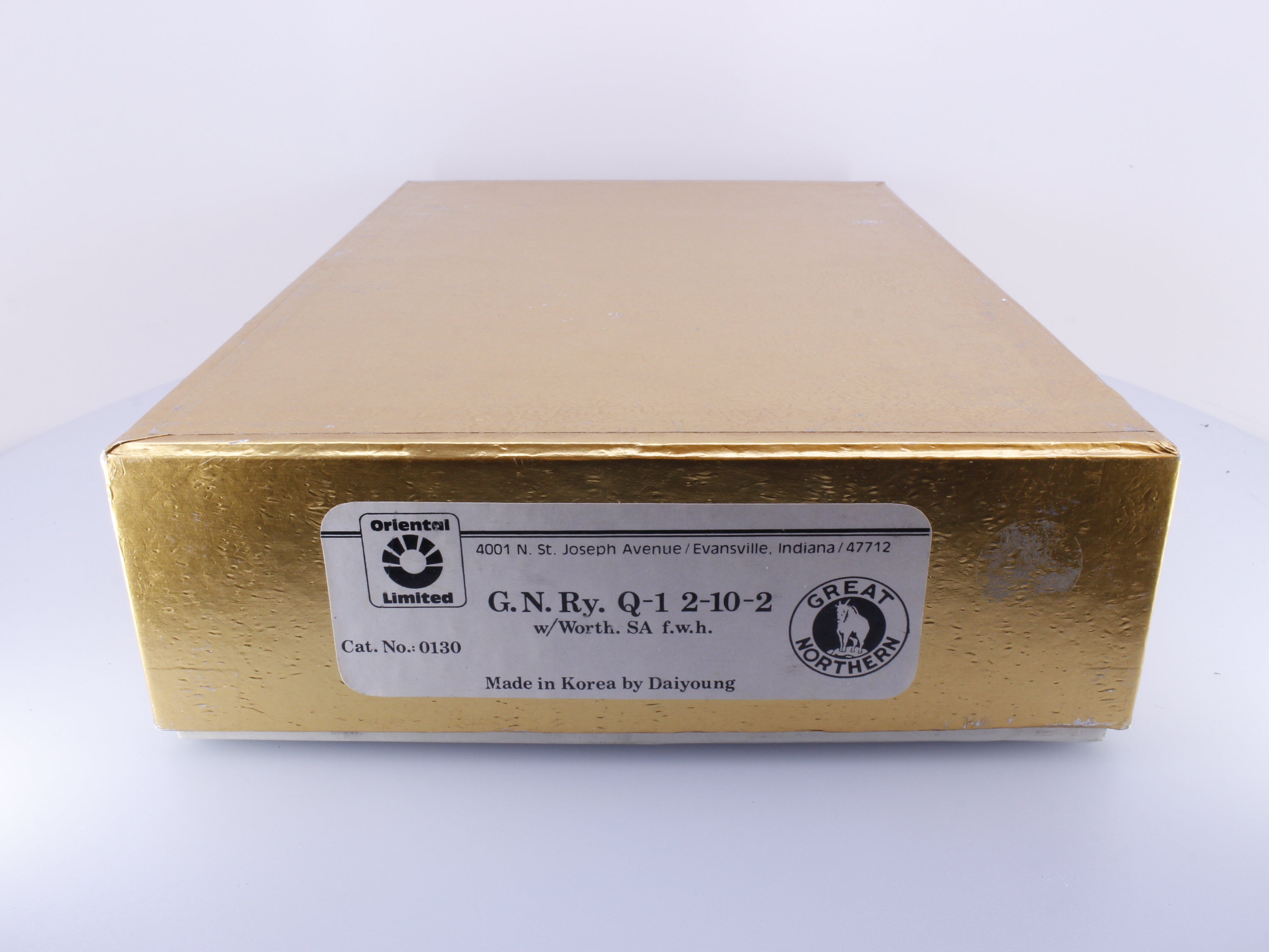 Oriental Limited 0130 HO Brass Q-1 2-10-2 with Worth SA F.W.H Steam Locomotive Great Northern (GN) Analog DC