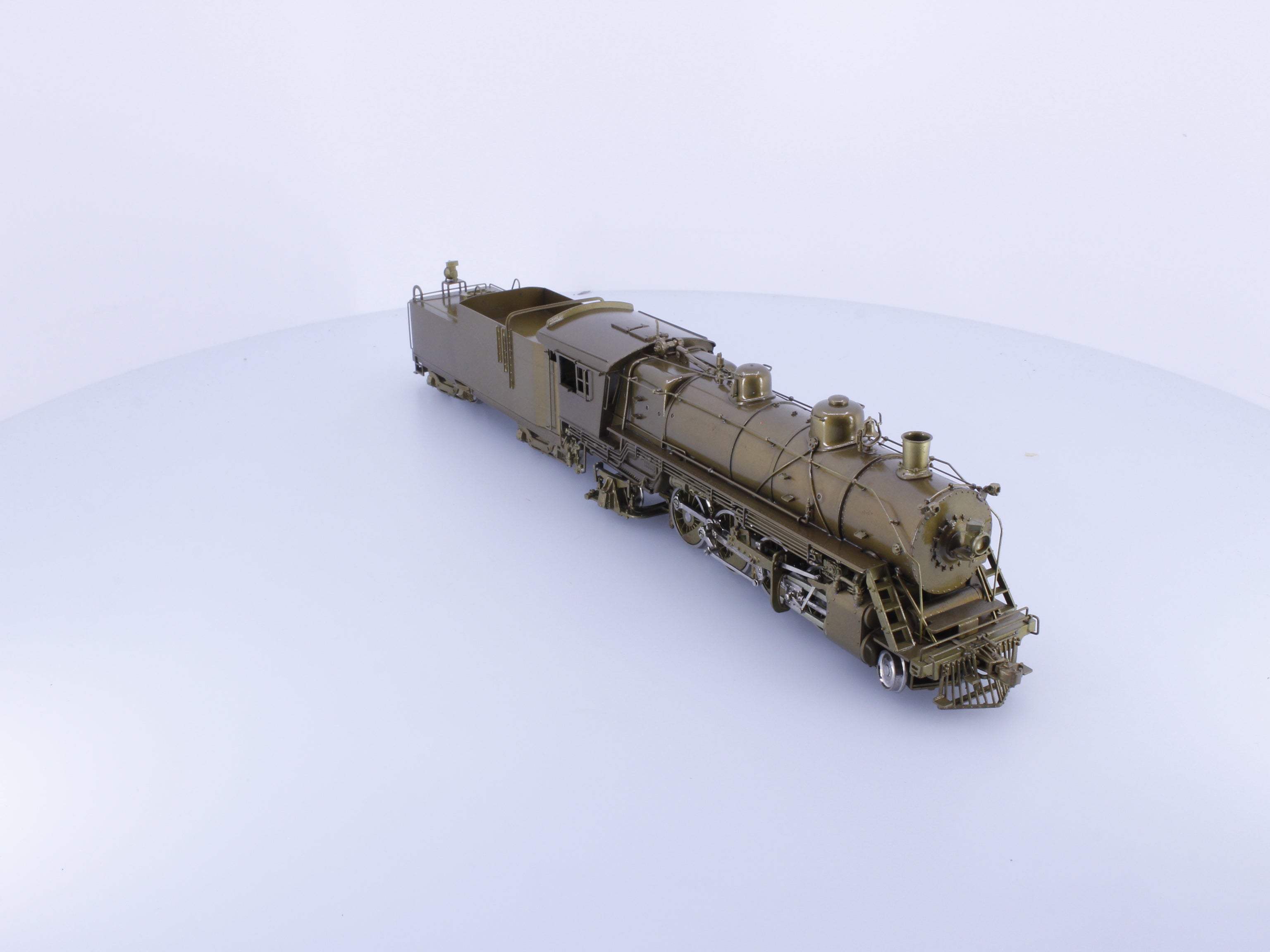 Pacific Fast Mail 01282 HO Brass 0-1 Class 2-8-2 3100 Series w Rectangular Tender Steam Locomotive #2 Great Northern (GN) Analog DC
