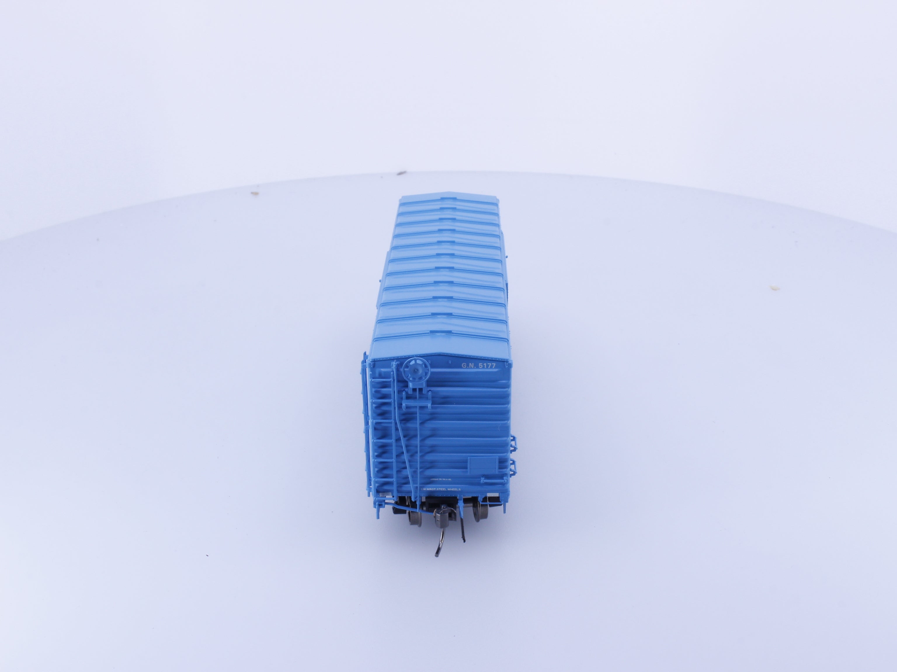 Rapido 155007A HO 40' Box Car With Late IDNE Big Sky Blue Great Northern (GN) 5177