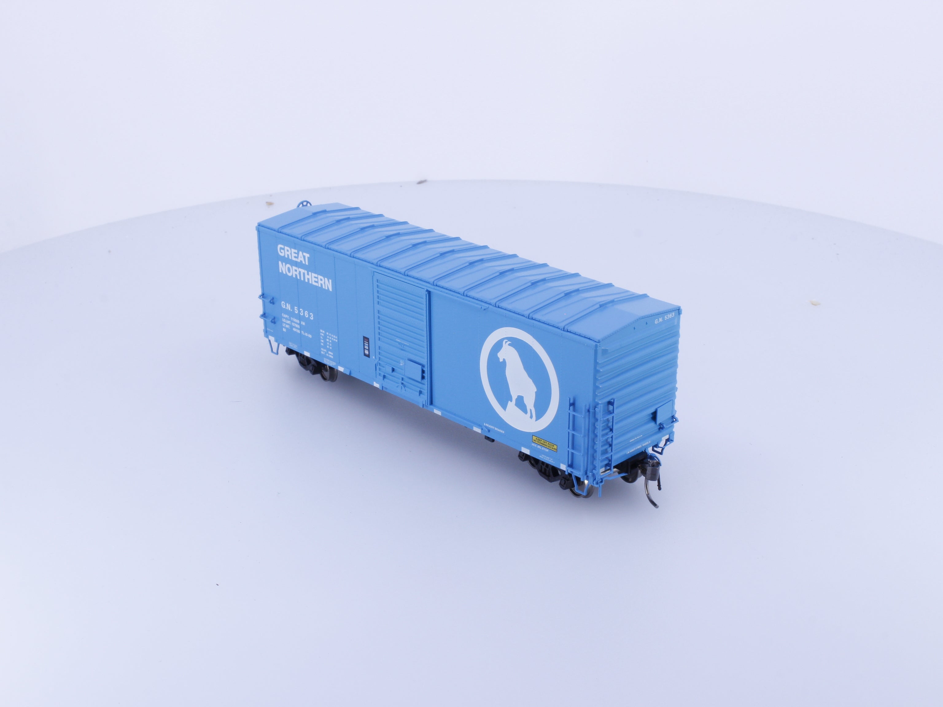 Rapido 155007A HO 40' Box Car With Late IDNE Big Sky Blue Great Northern (GN) 5363