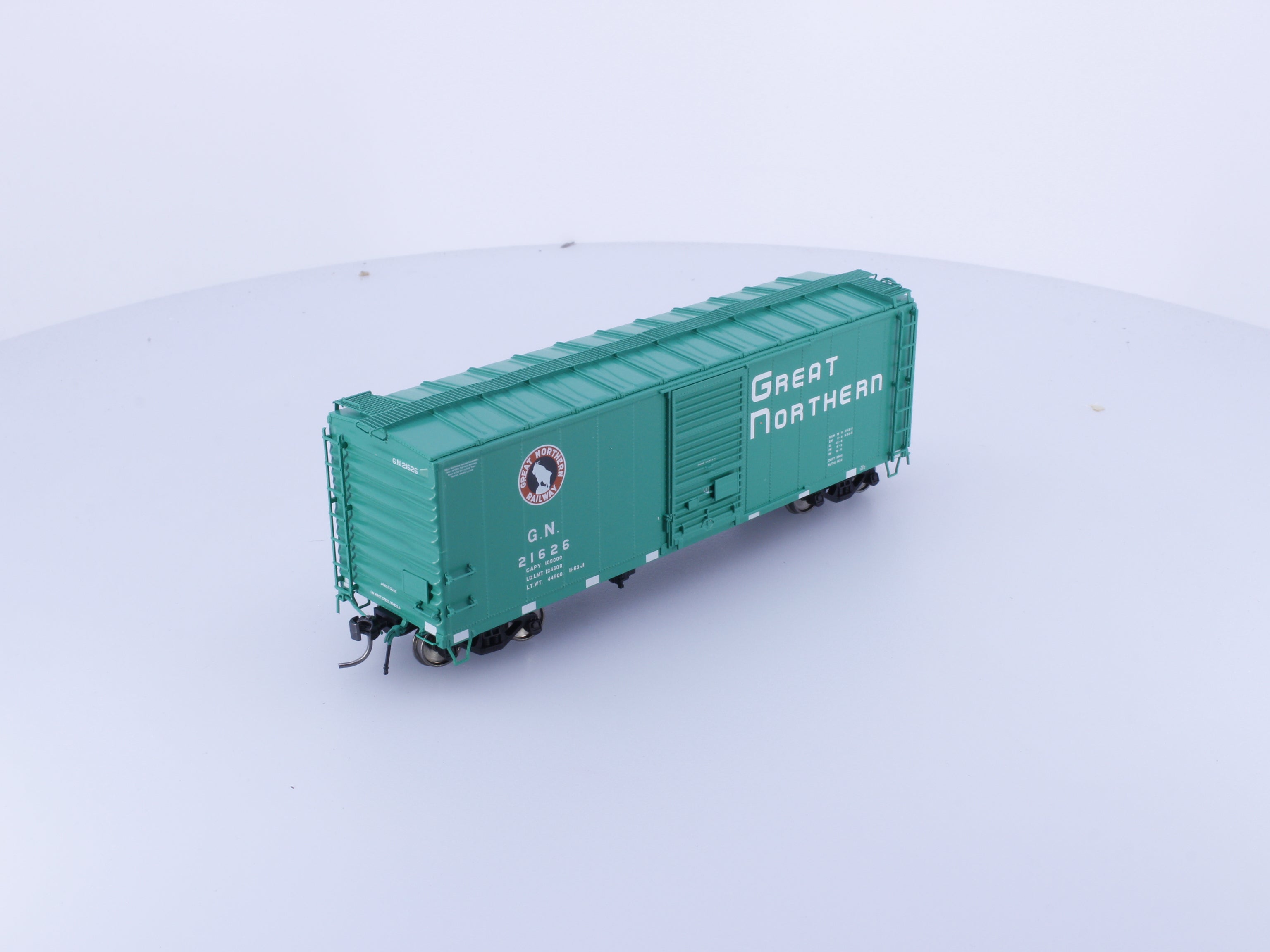 Rapido 155003A HO 40' Box Car With Early IDNE Glacier Green Great Northern (GN) 21626