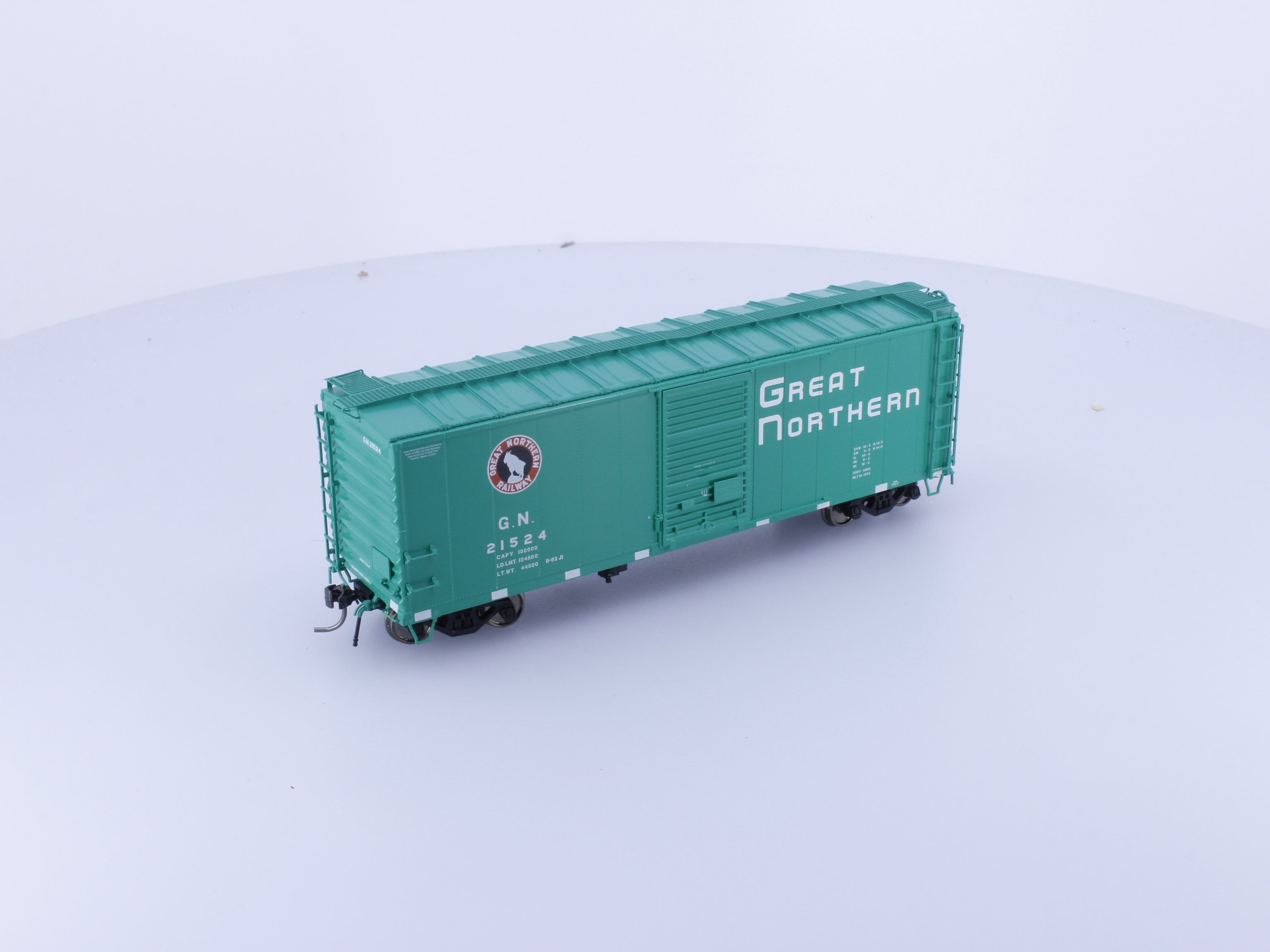 Rapido 155003A HO 40' Box Car With Early IDNE Glacier Green Great Northern (GN) 21524