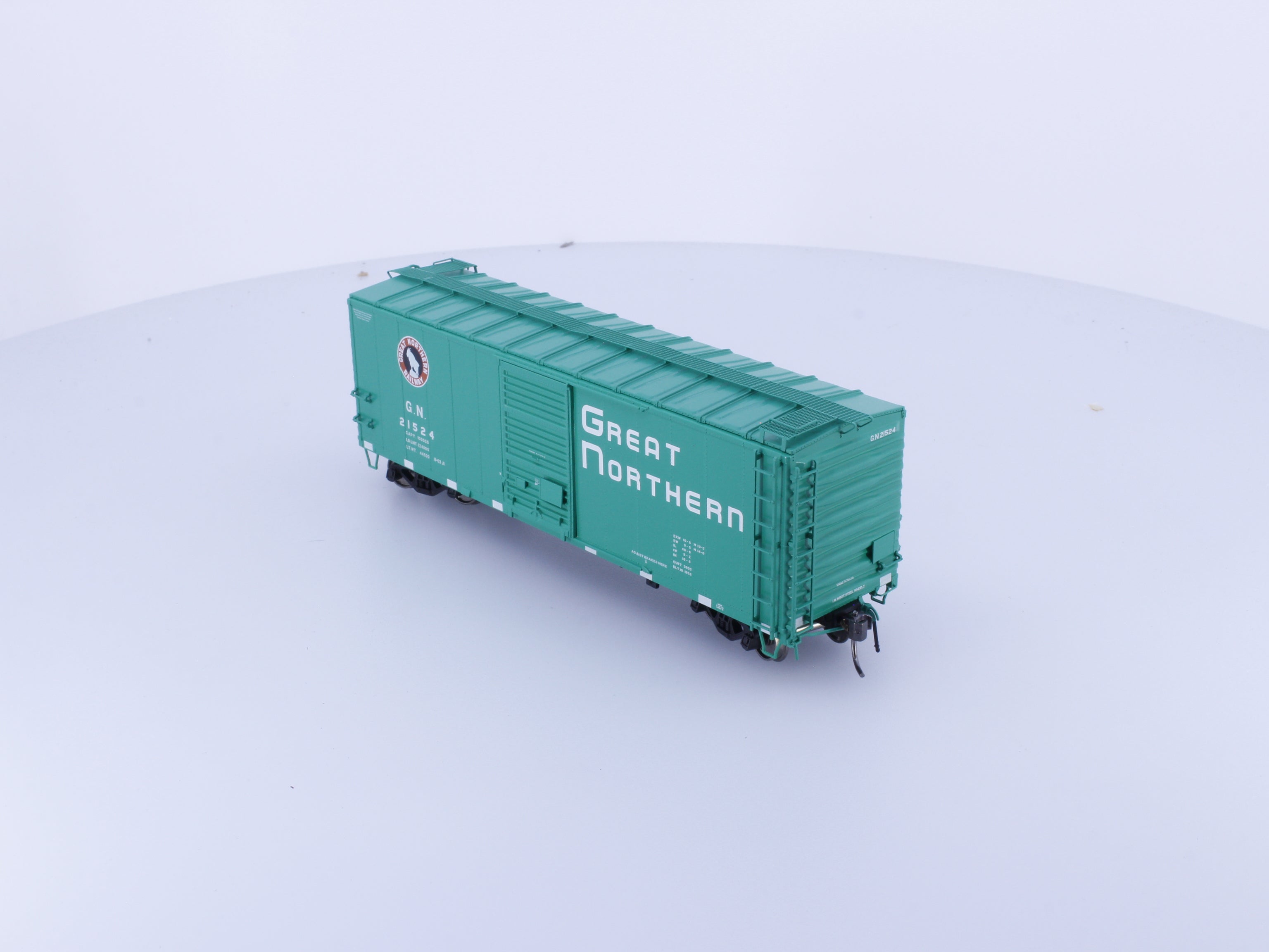 Rapido 155003A HO 40' Box Car With Early IDNE Glacier Green Great Northern (GN) 21524