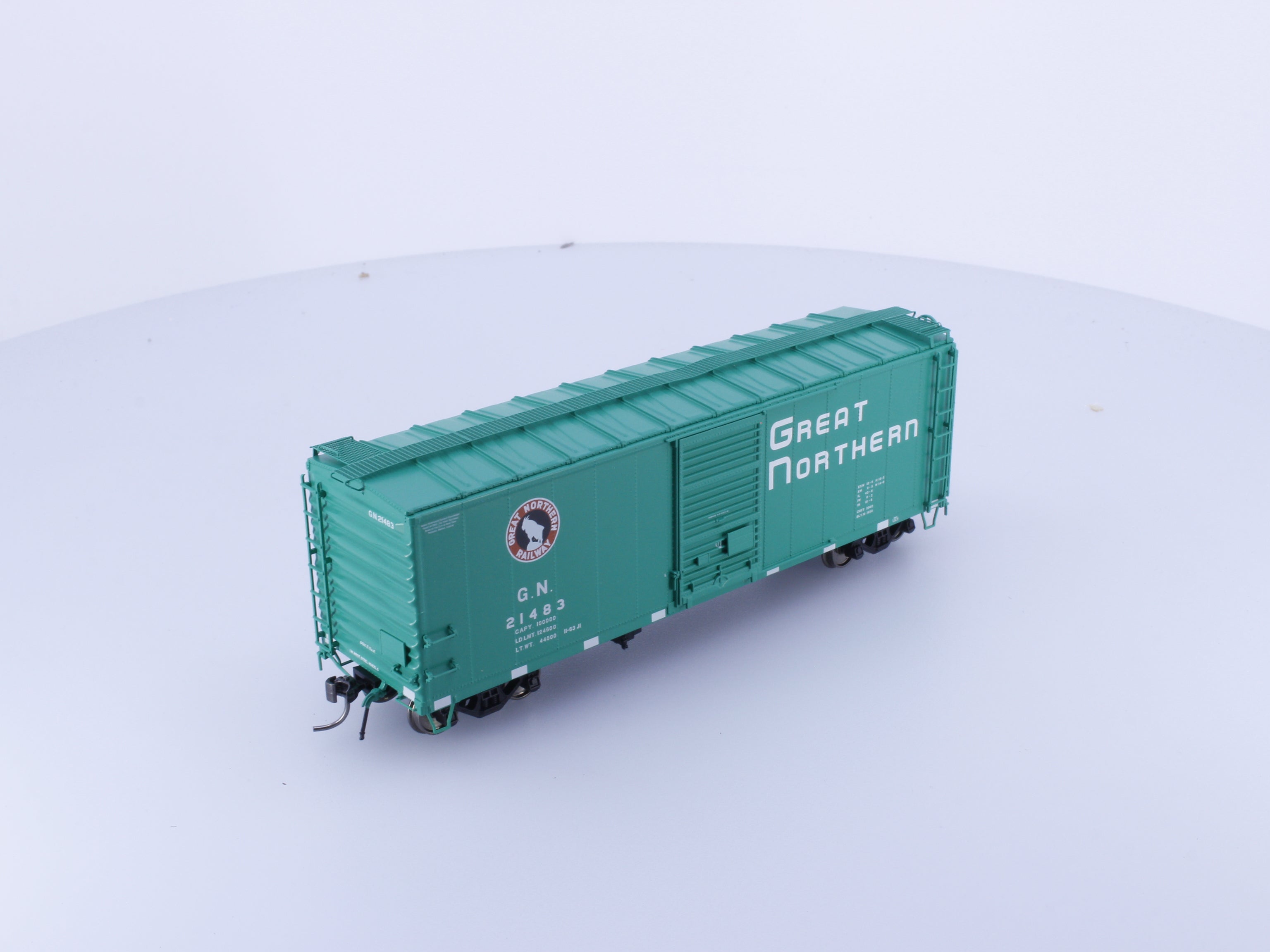 Rapido 155003A HO 40' Box Car With Early IDNE Glacier Green Great Northern (GN) 21483