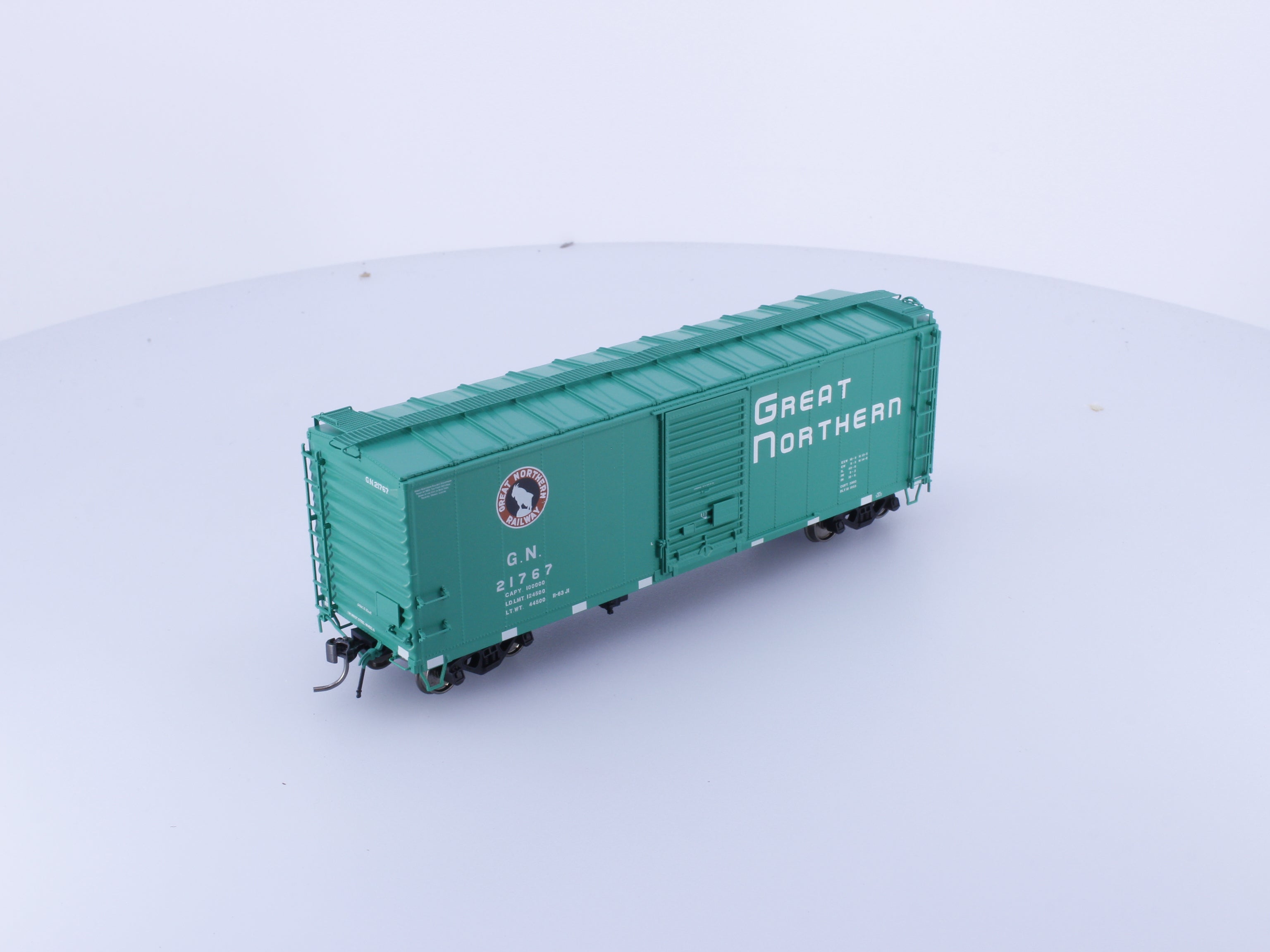 Rapido 155003A HO 40' Box Car With Early IDNE Glacier Green Great Northern (GN) 21767