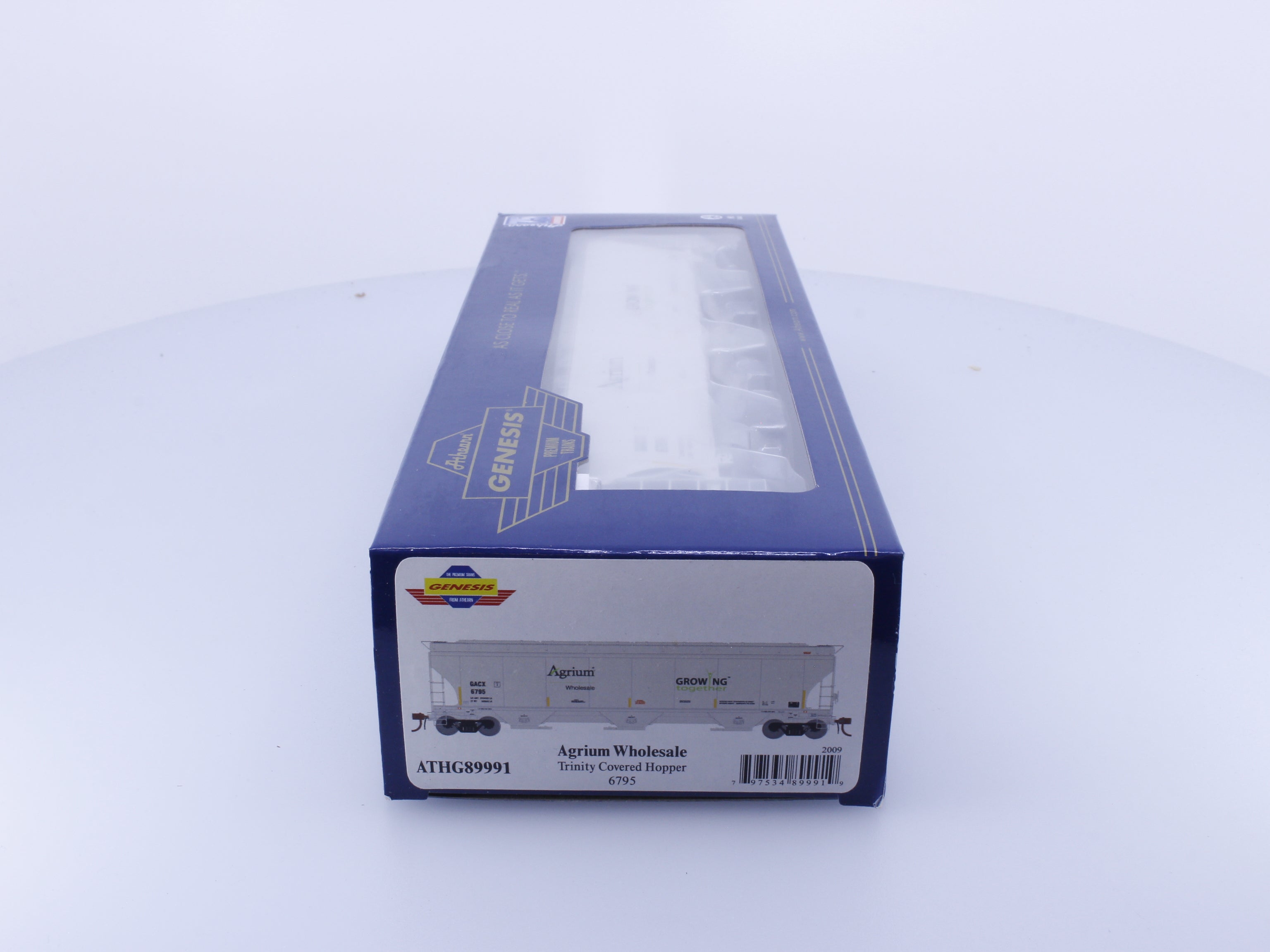 Athearn ATHG89991 HO Genesis Trinity 3 Bay Covered Hopper Agrium Wholesale General American Marks (GACX) 6795