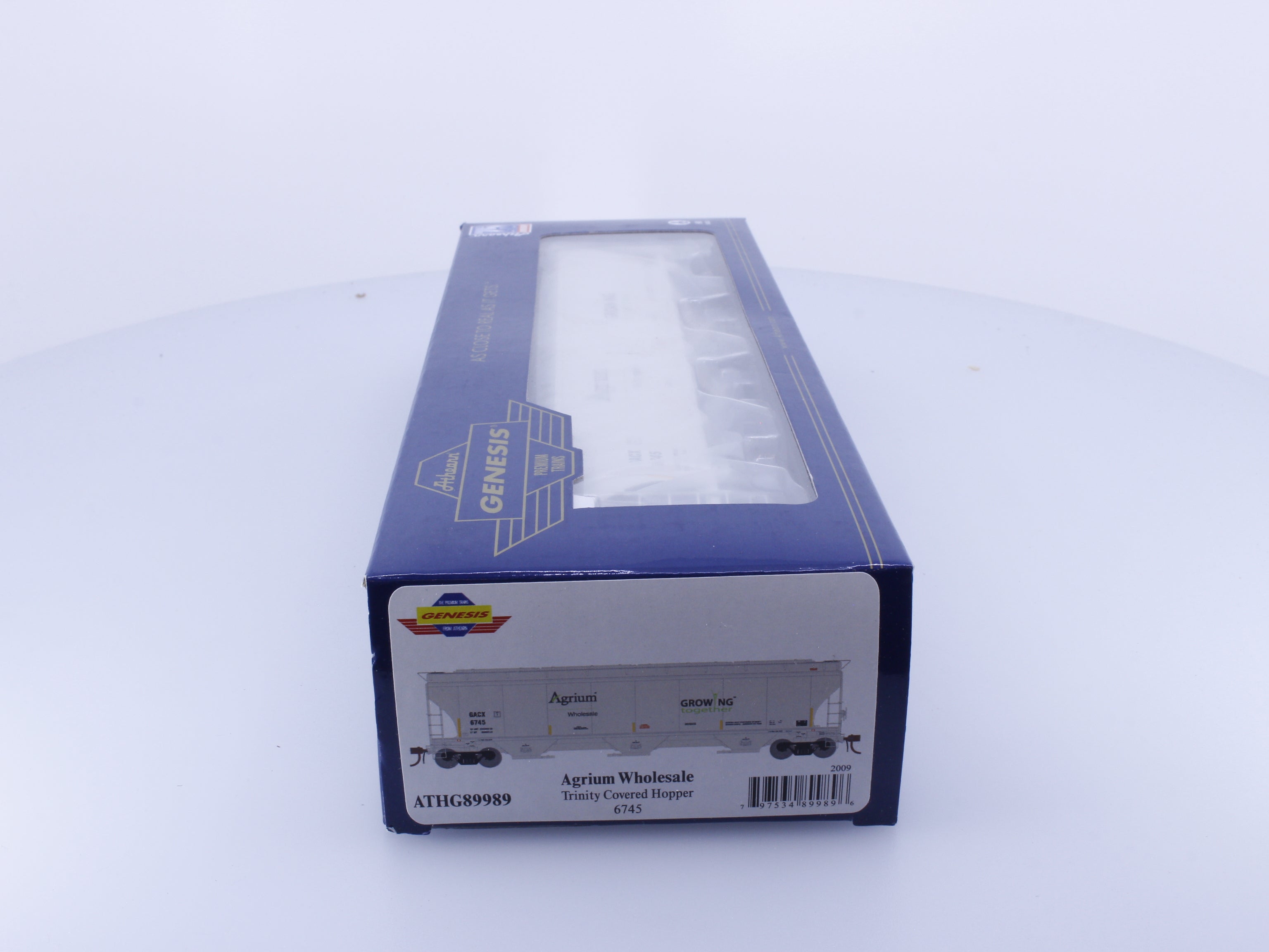 Athearn ATHG89989 HO Genesis Trinity 3 Bay Covered Hopper Agrium Wholesale General American Marks (GACX) 6745