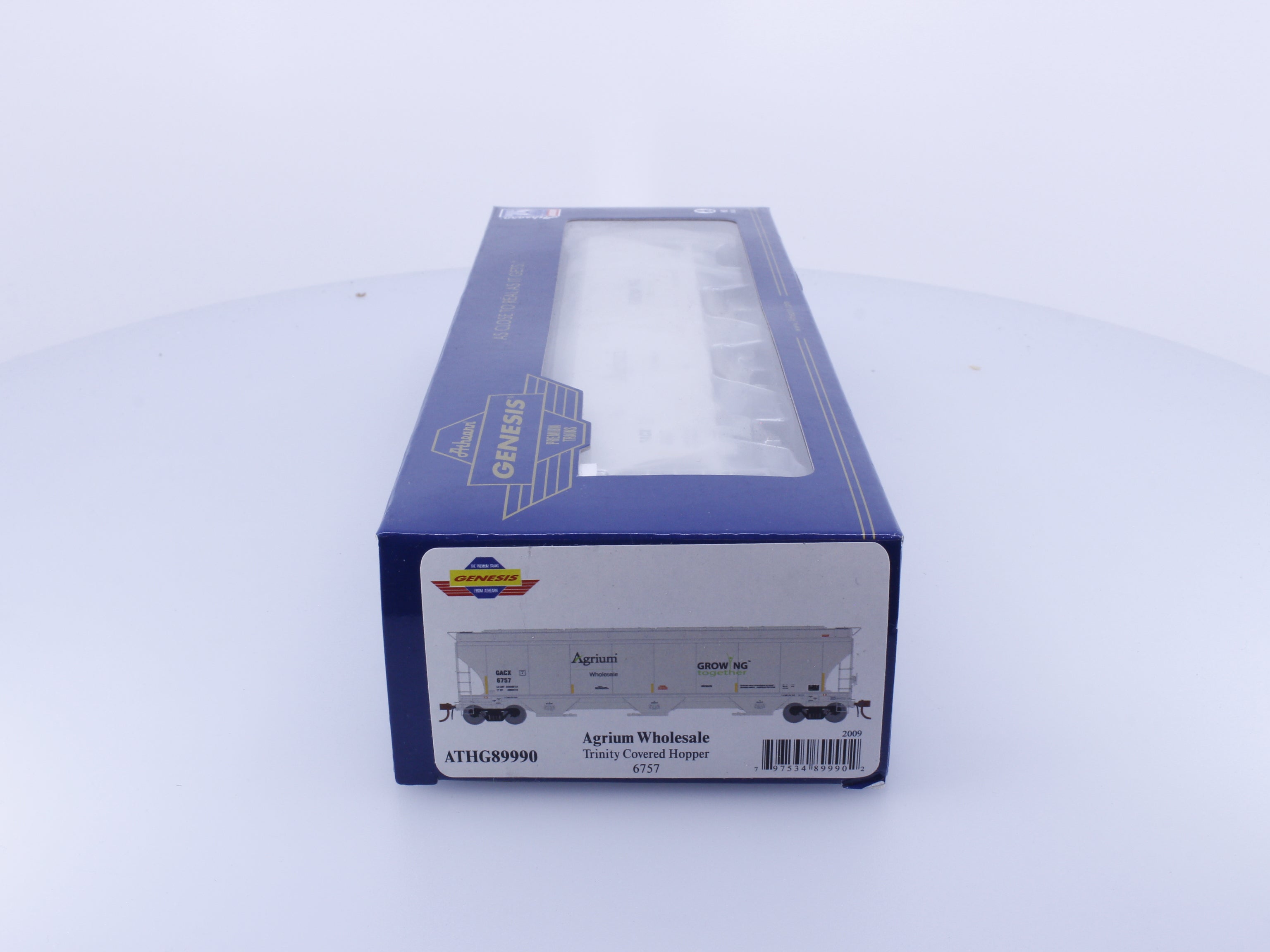 Athearn ATHG89990 HO Genesis Trinity 3 Bay Covered Hopper Agrium Wholesale General American Marks (GACX) 6757