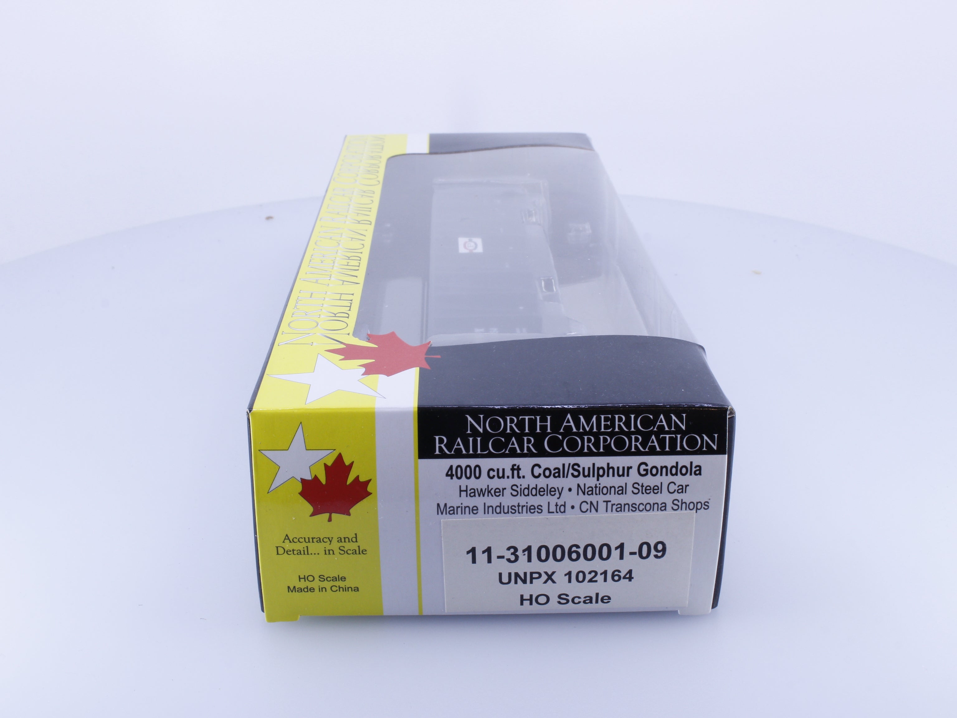 North American Railcar Corporation 11-31006001-09 HO 4000 cu.ft Coal/Sulphur Gondola UNPX BC Rail (BCOL) 102164