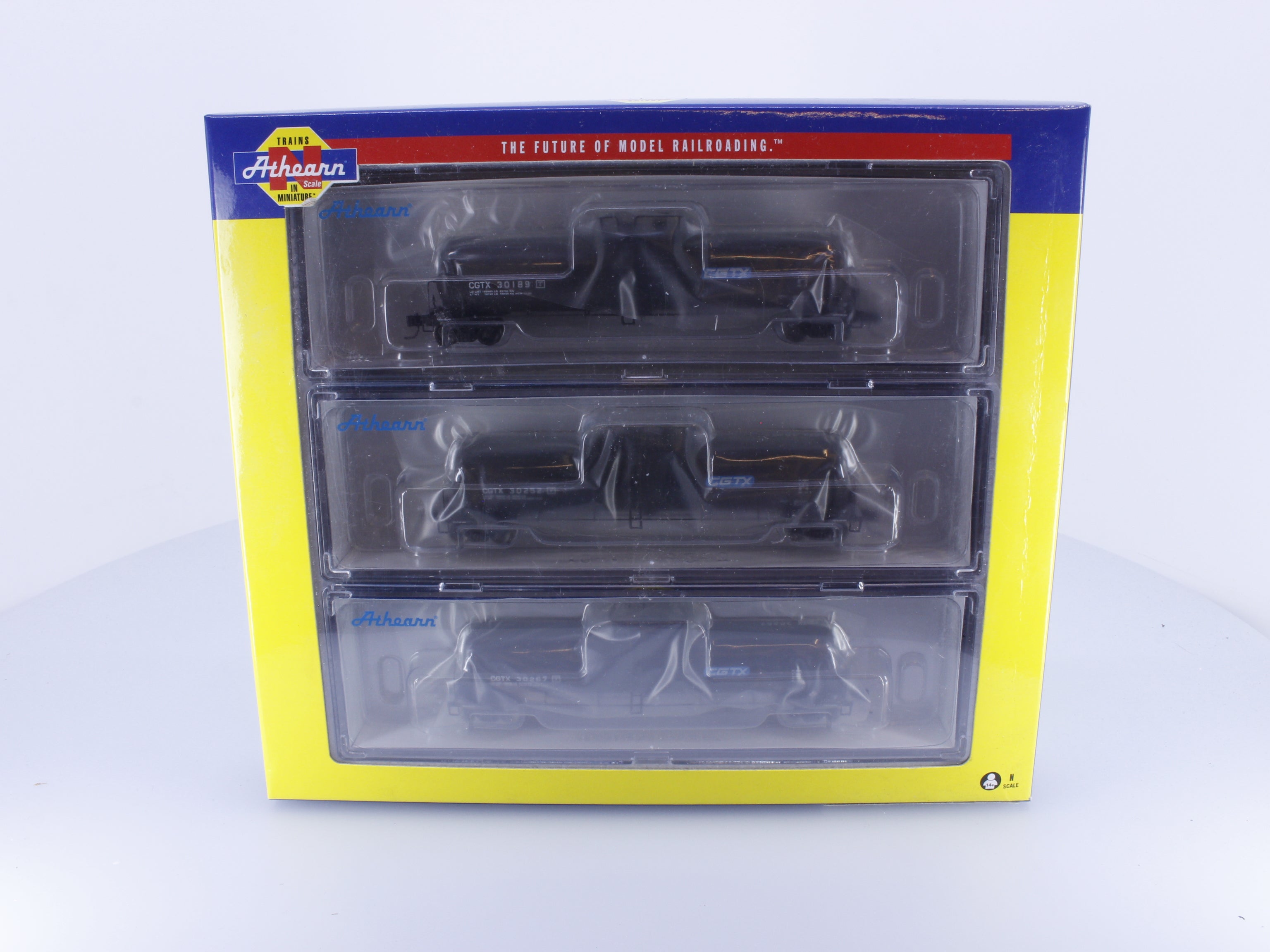 Athearn ATH16497 N 30k Gallon Ethanol Tank Car 3 Pack CGTX 30189, 30252, 30267