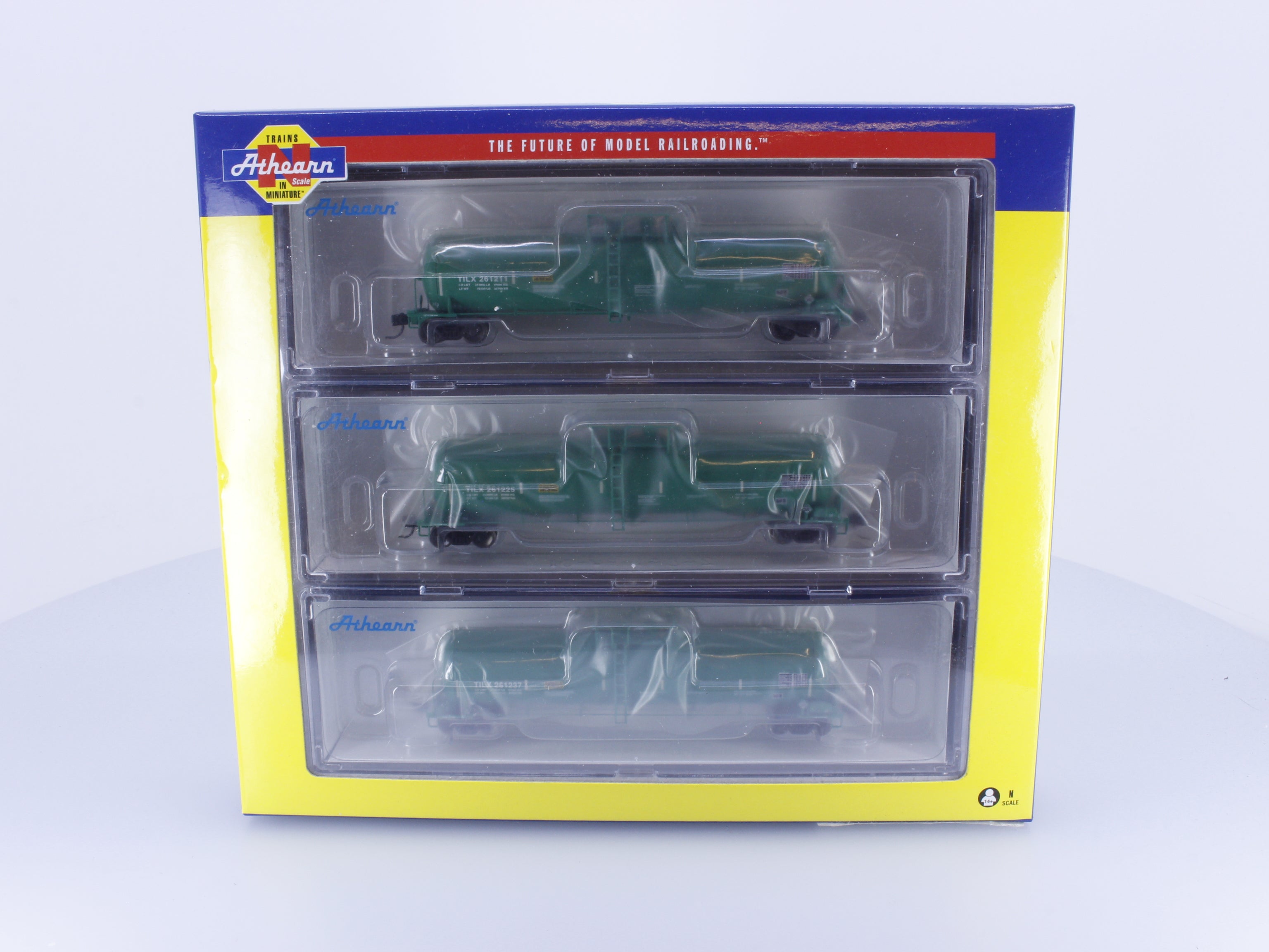 Athearn ATH16500 N 30k Gallon Ethanol Tank Car 3 Pack TILX 261211, 261225, 261237