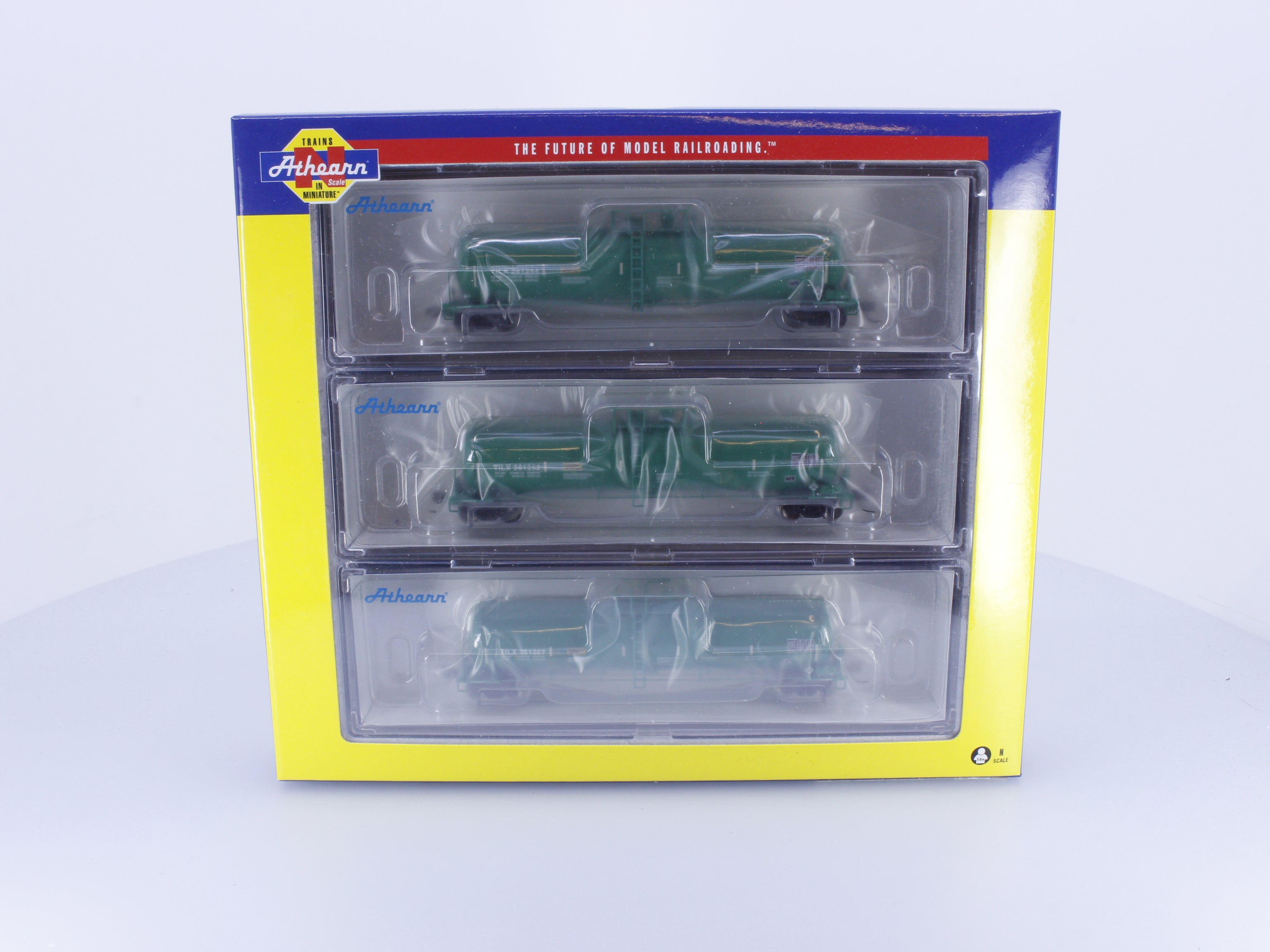 Athearn ATH16501 N 30k Gallon Ethanol Tank Car 3 Pack TILX 261244, 261252, 261267