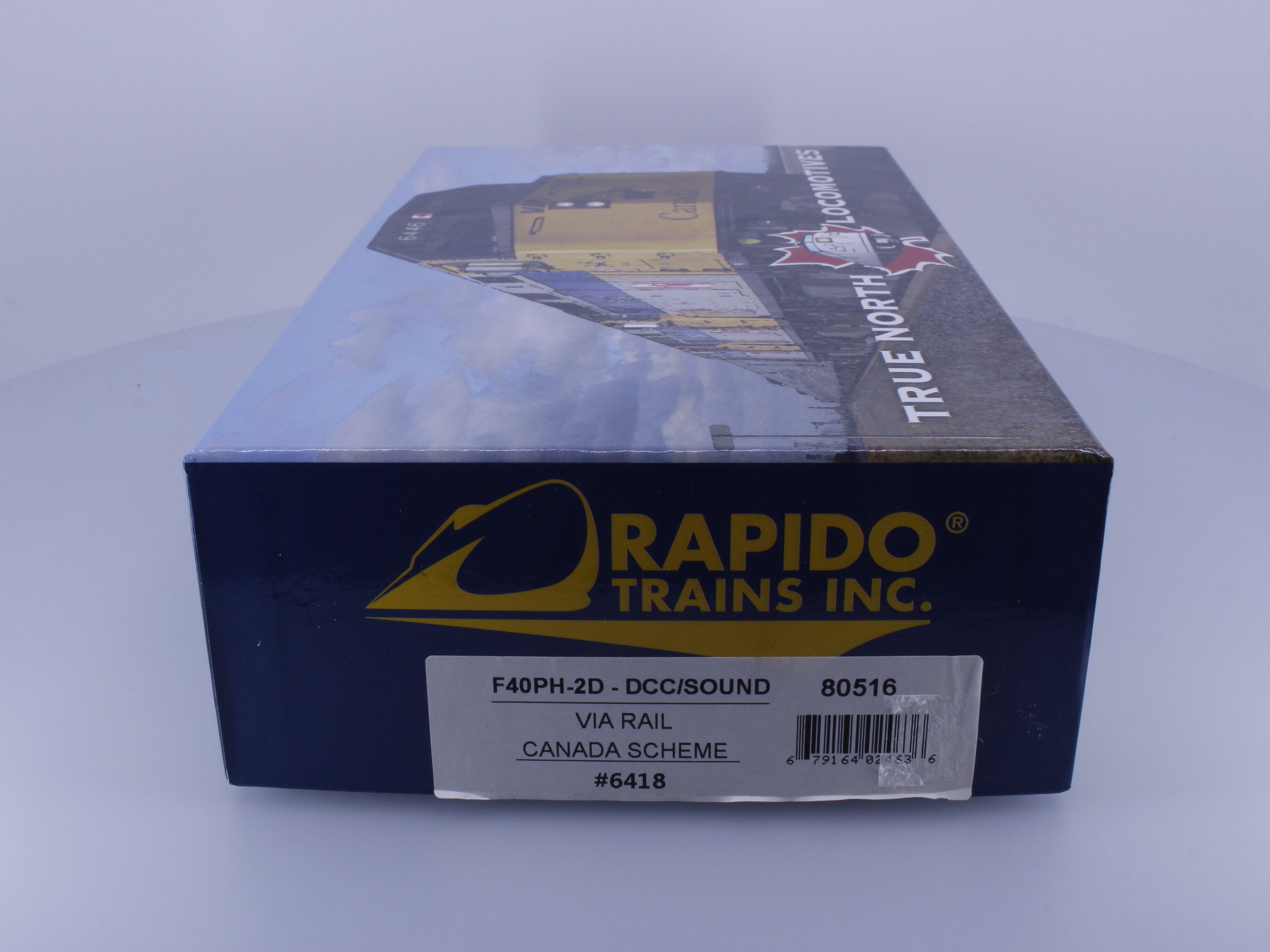 Rapido 80516 HO F40PH-2D Diesel Locomotive Canada Scheme Via Rail (VIA) 6418 DCC & Sound