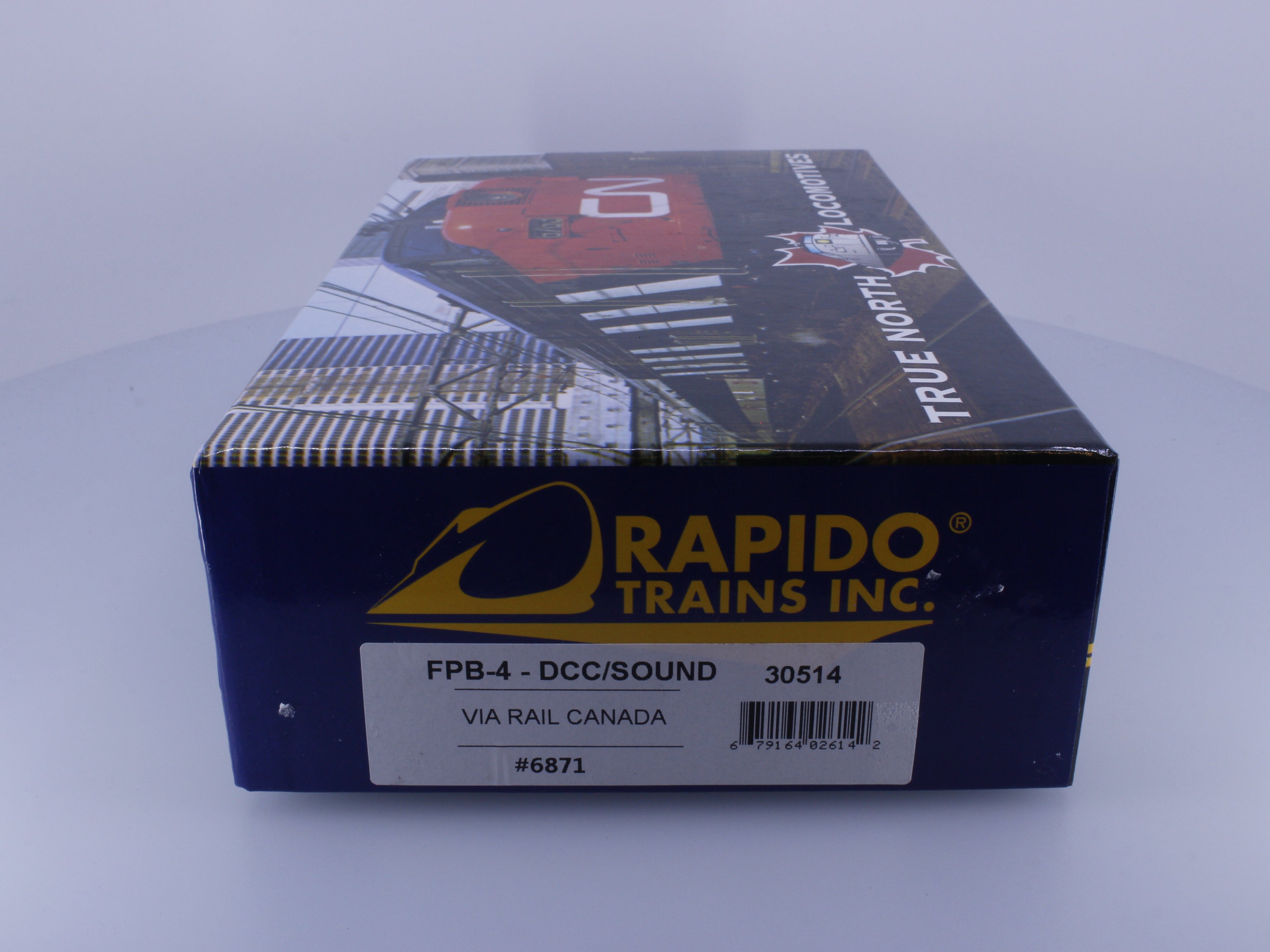 Rapido 30514 HO FPB-4 Diesel B Unit #3 Via Rail (VIA) 6871 DCC & Sound