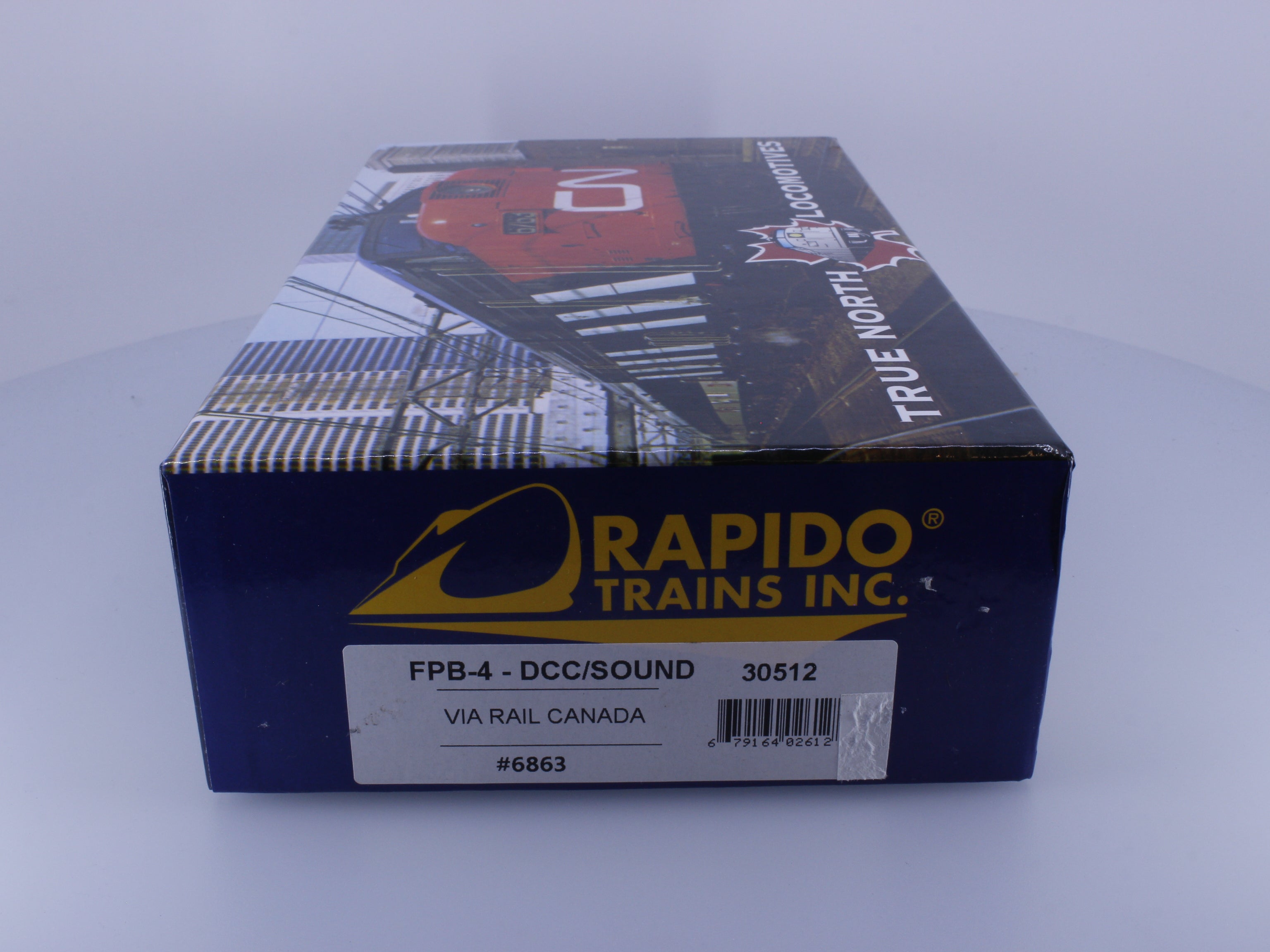 Rapido 30512 HO FPB-4 Diesel B Unit #2 Via Rail (VIA) 6863 DCC & Sound