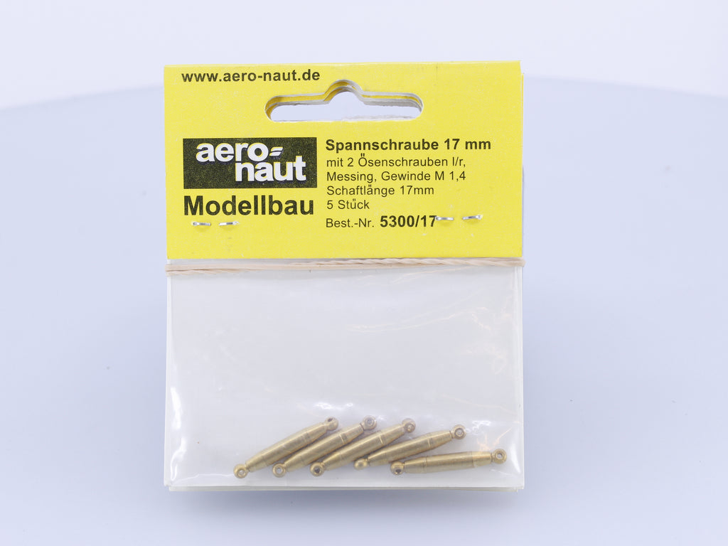Aero-Naut 5300/17 17mm Shaft Threaded Brass Clamping Screw with 2 Eyebolts, 5pcs #2