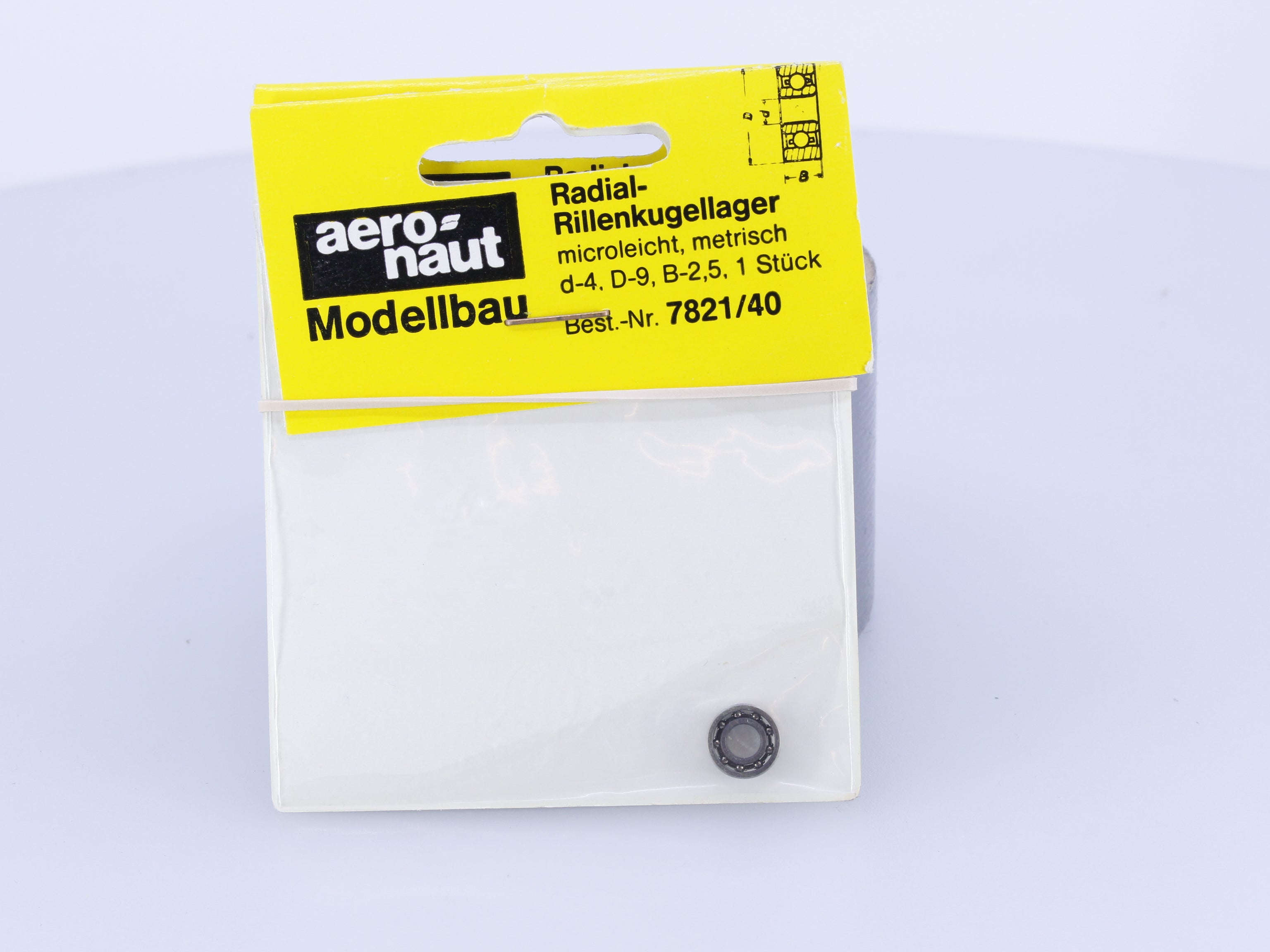 Aero-Naut 7821/40 D-4,D-9,B-2,5, Metric Micro-Light Radial Deep Groove Ball Bearing 1 Pc #1