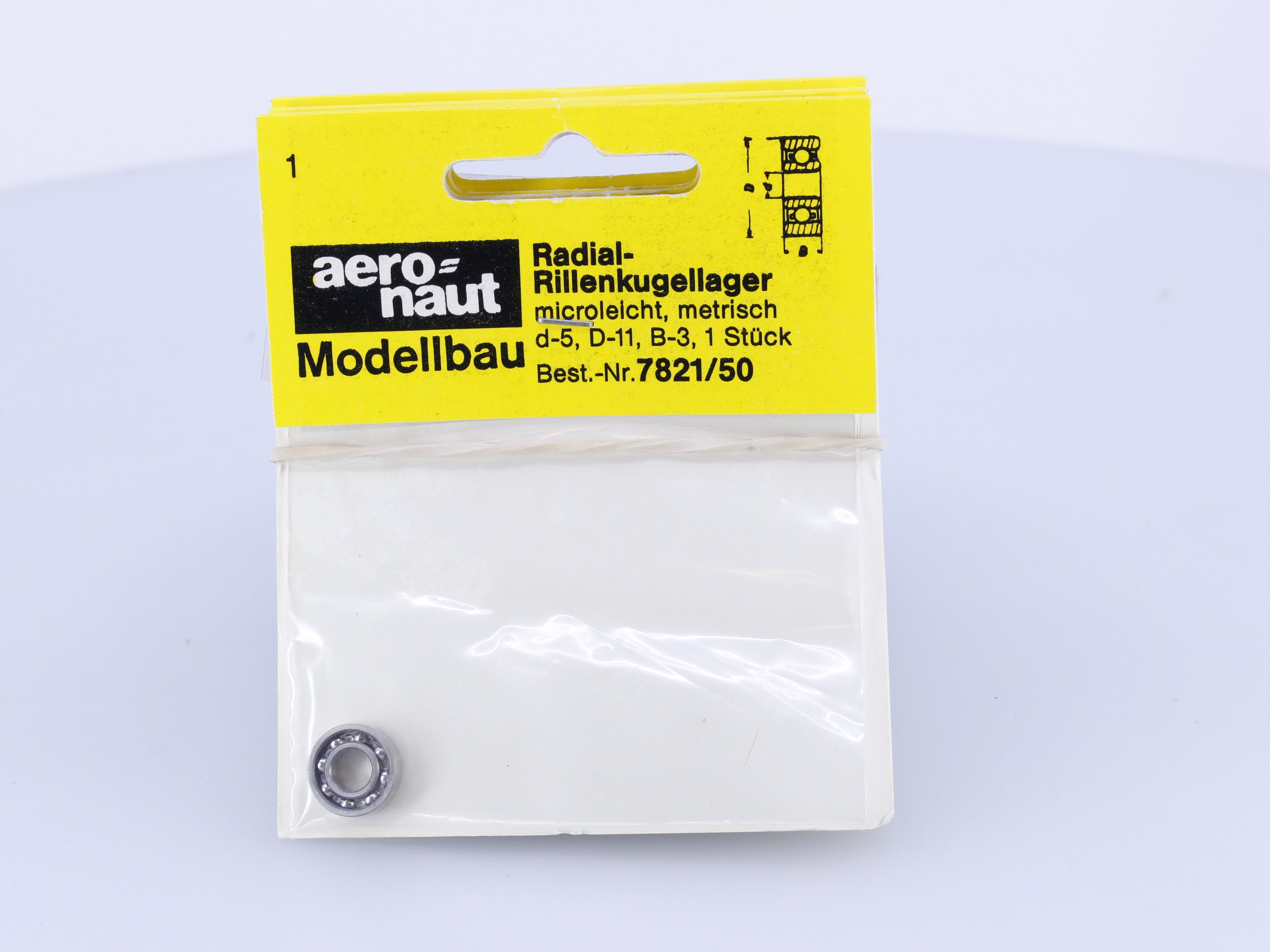Aero-Naut 7821/50 D-5,D-11,B-3 Metric Micro-Light Radial Deep Groove Ball Bearing 1 Pc #4