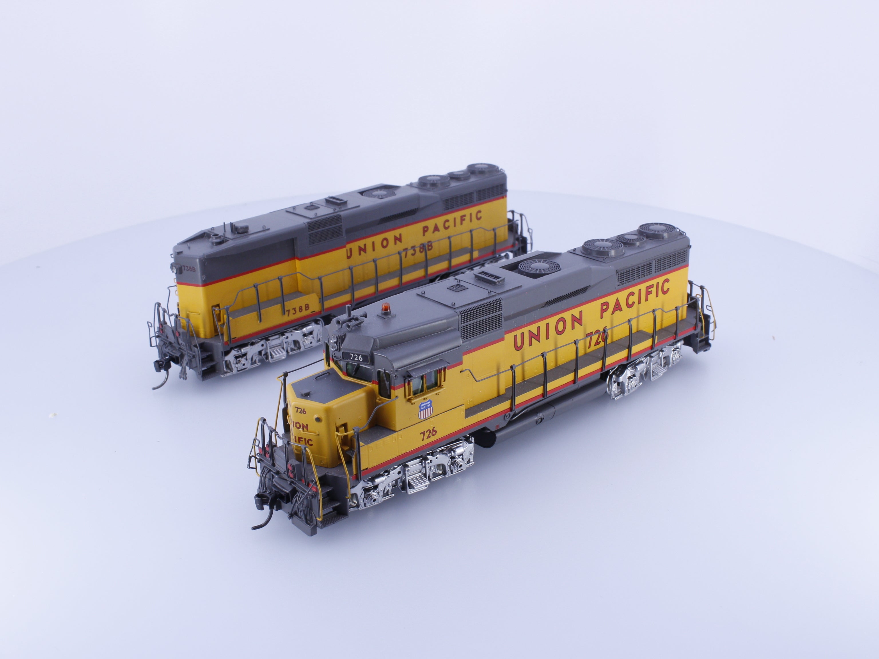 Challenger Imports Ltd. 2167.1 HO Brass Custom Painted GP-30 A & B Diesel Locomotive Set Union Pacific (UP) 726/738B Analog DC