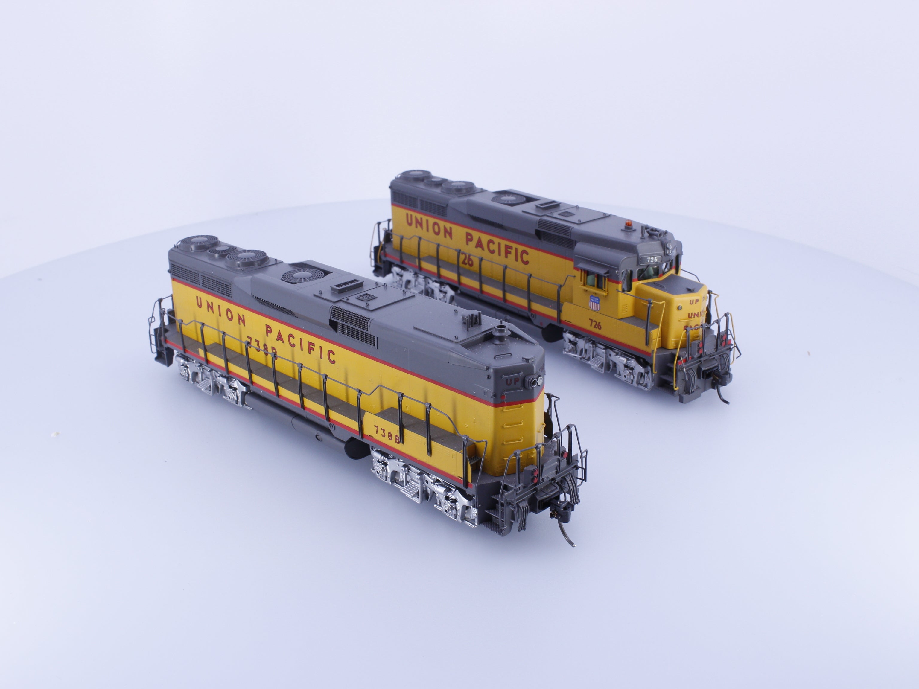 Challenger Imports Ltd. 2167.1 HO Brass Custom Painted GP-30 A & B Diesel Locomotive Set Union Pacific (UP) 726/738B Analog DC