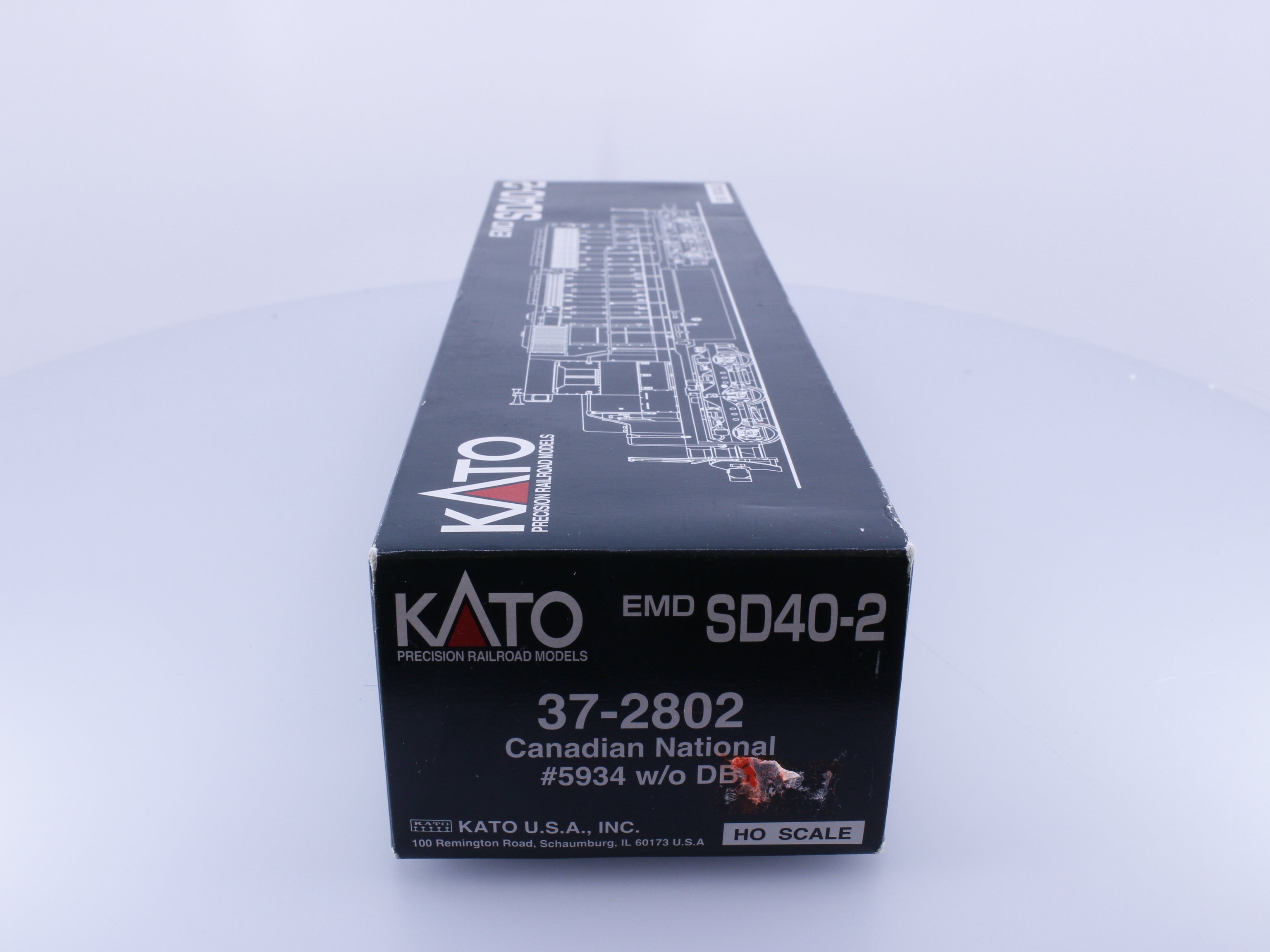 Kato 37-2802 HO EMD SD40-2 Diesel Locomotive Canadian National (CN) 5934 Analog DC