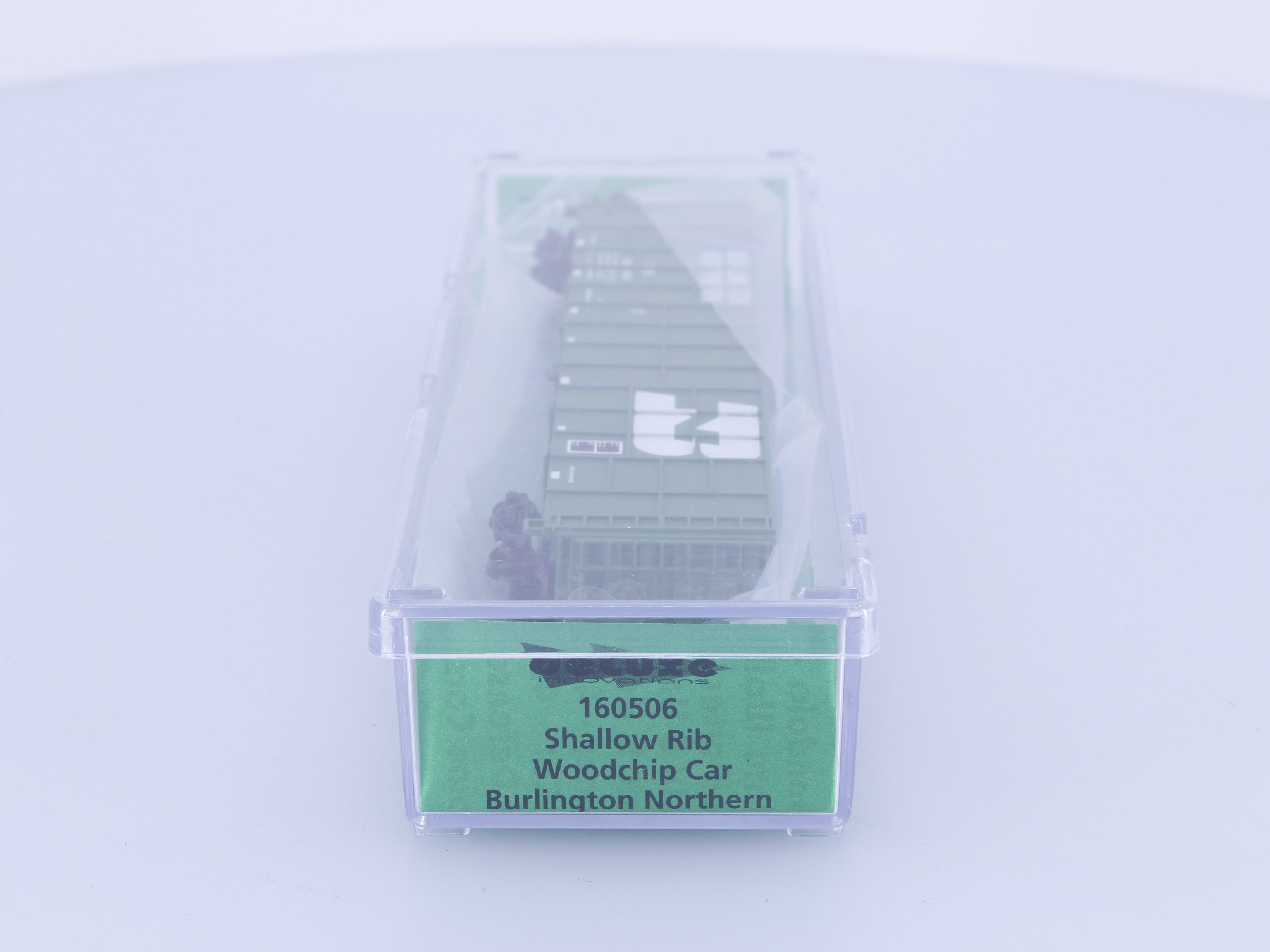 Deluxe Innovations 160506 N Shallow Rib Woodchip Car Burlington Northern (BN) 587040