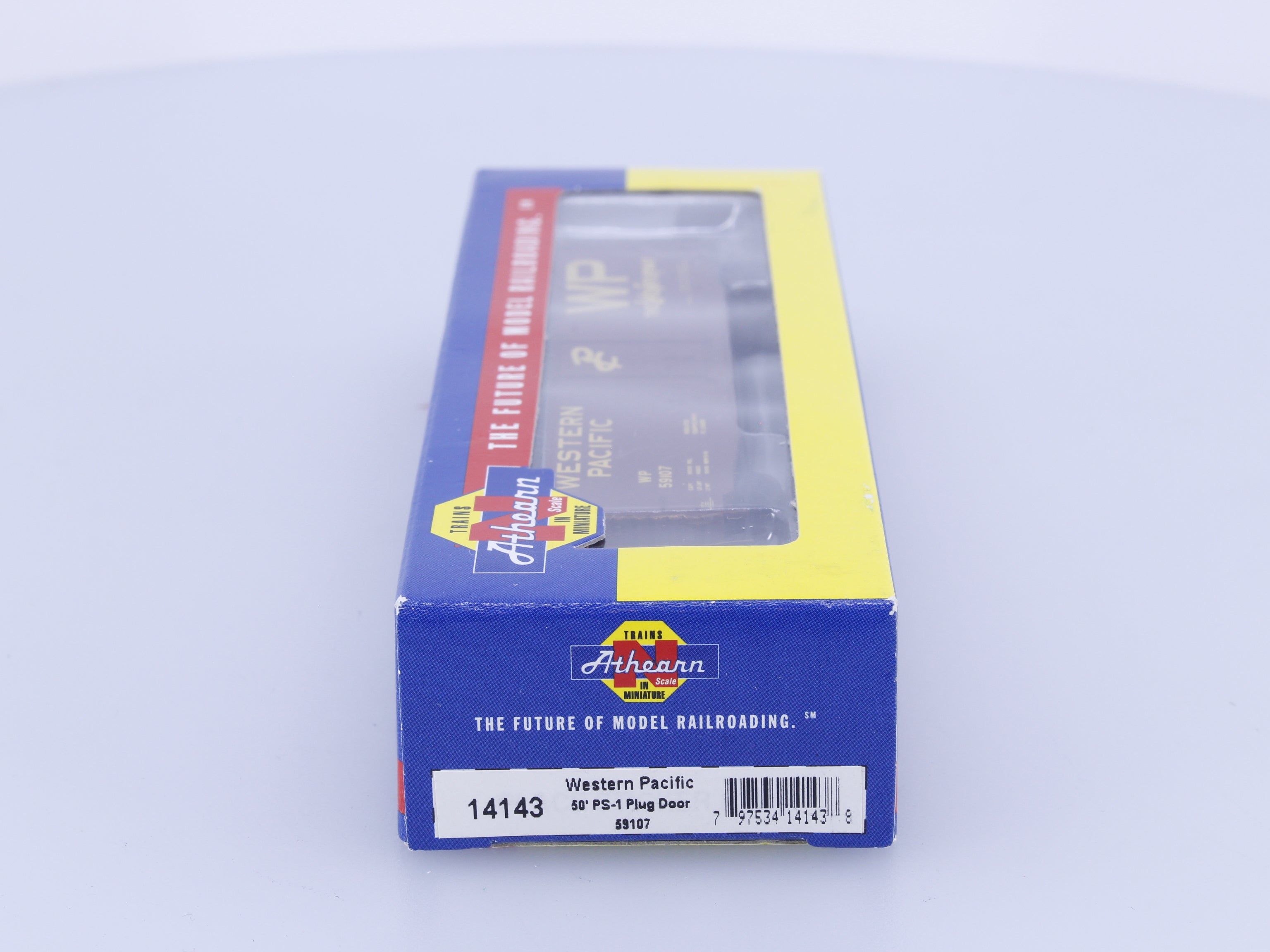 Athearn 14143 N 50' PS-1 Plug Door Box Car Western Pacific (WP) 59107