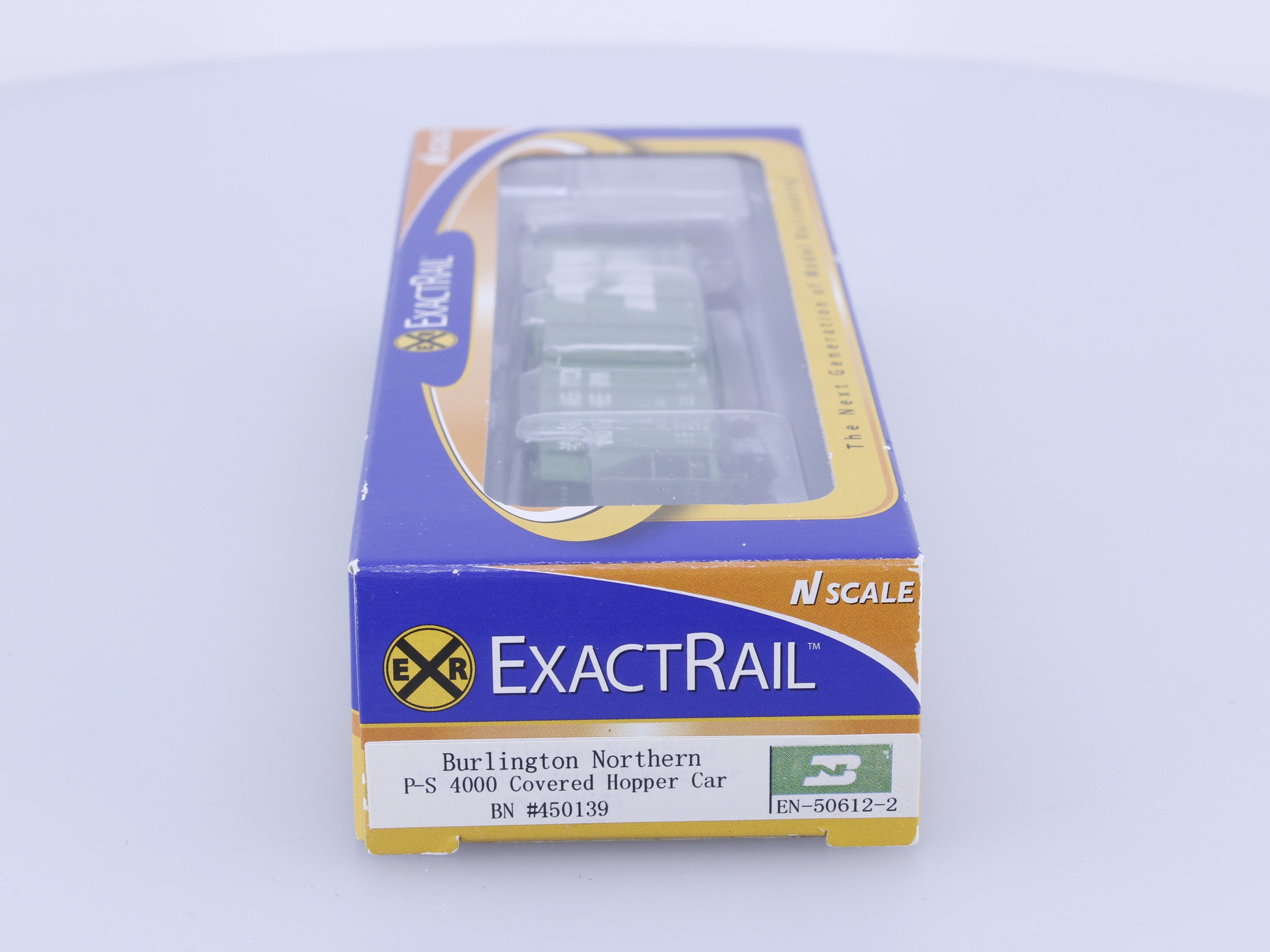 ExactRail EN-50612-2 N P-S 4000 Covered Hopper Car Burlington Northern (BN) 450139