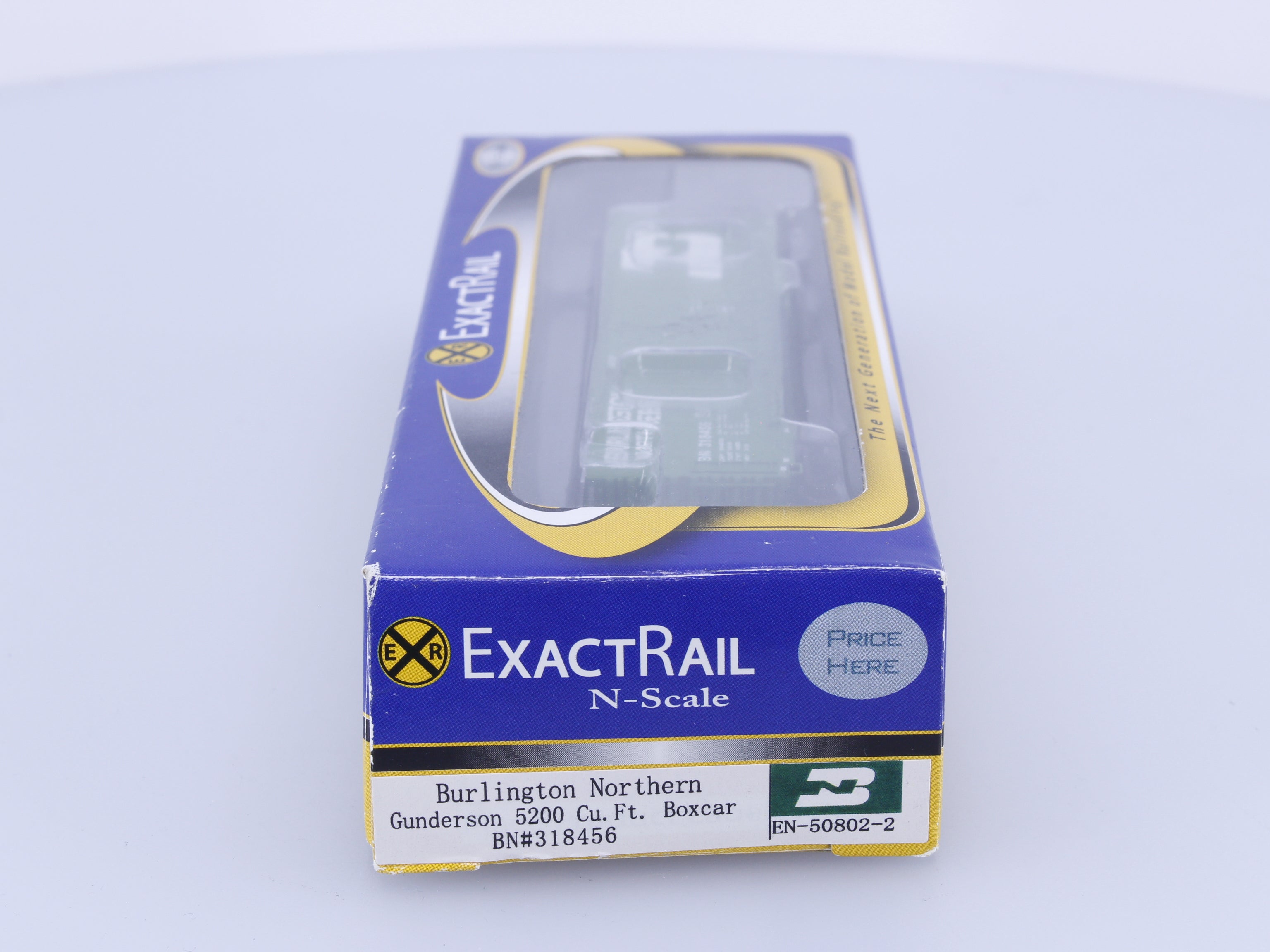 ExactRail EN-50802-2 N Gunderson 5200 Cu.Ft. Box Car Burlington Northern (BN) 318456