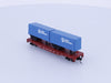 Atlas 37599 N Piggyback Flat w/2 x 24" Trailers Great Northern (GN) 60200