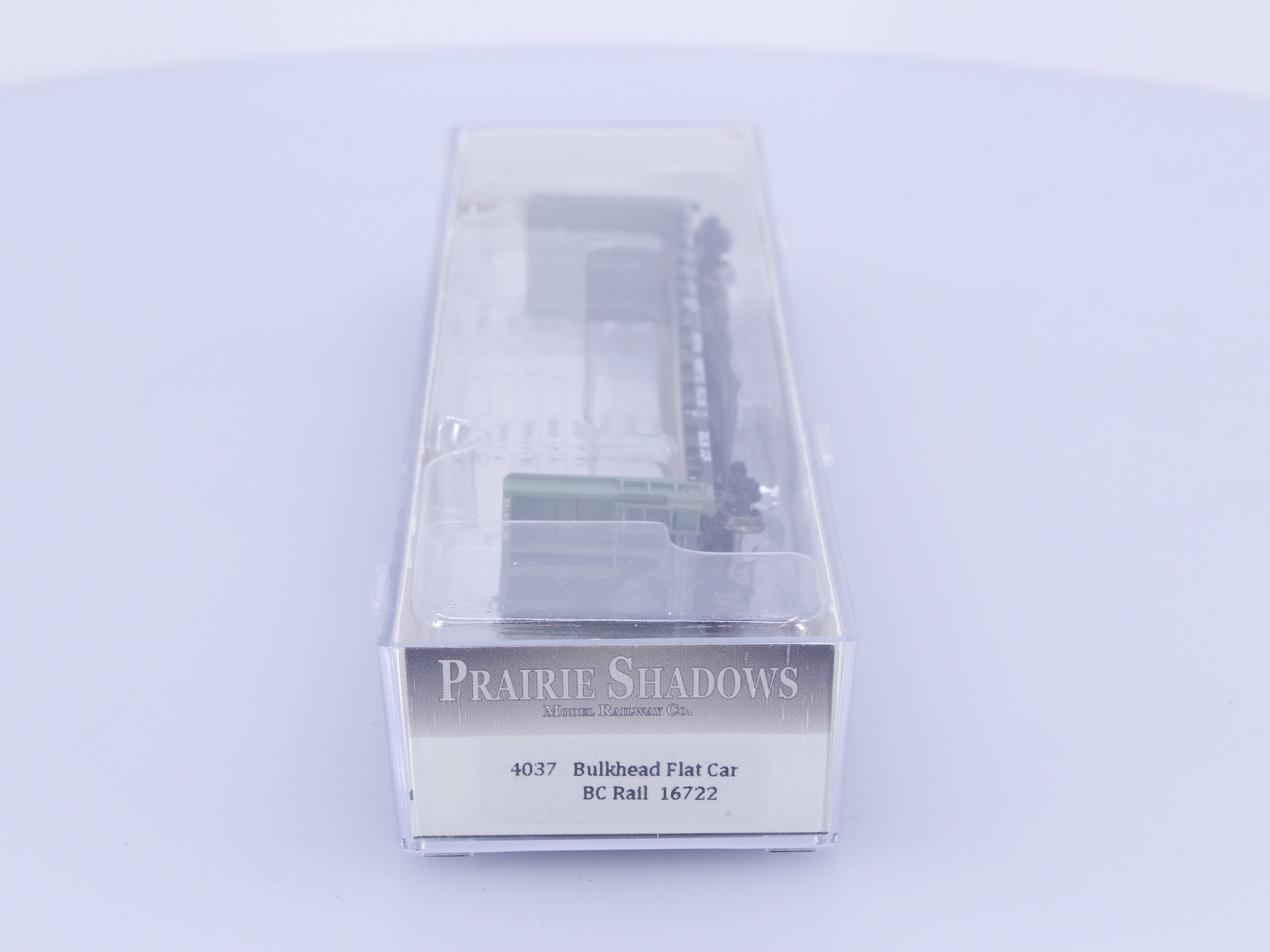 Prairie Shadows Model Railway Co. 4037 N Bulkhead Flatcar BC Rail (BCOL) 16722