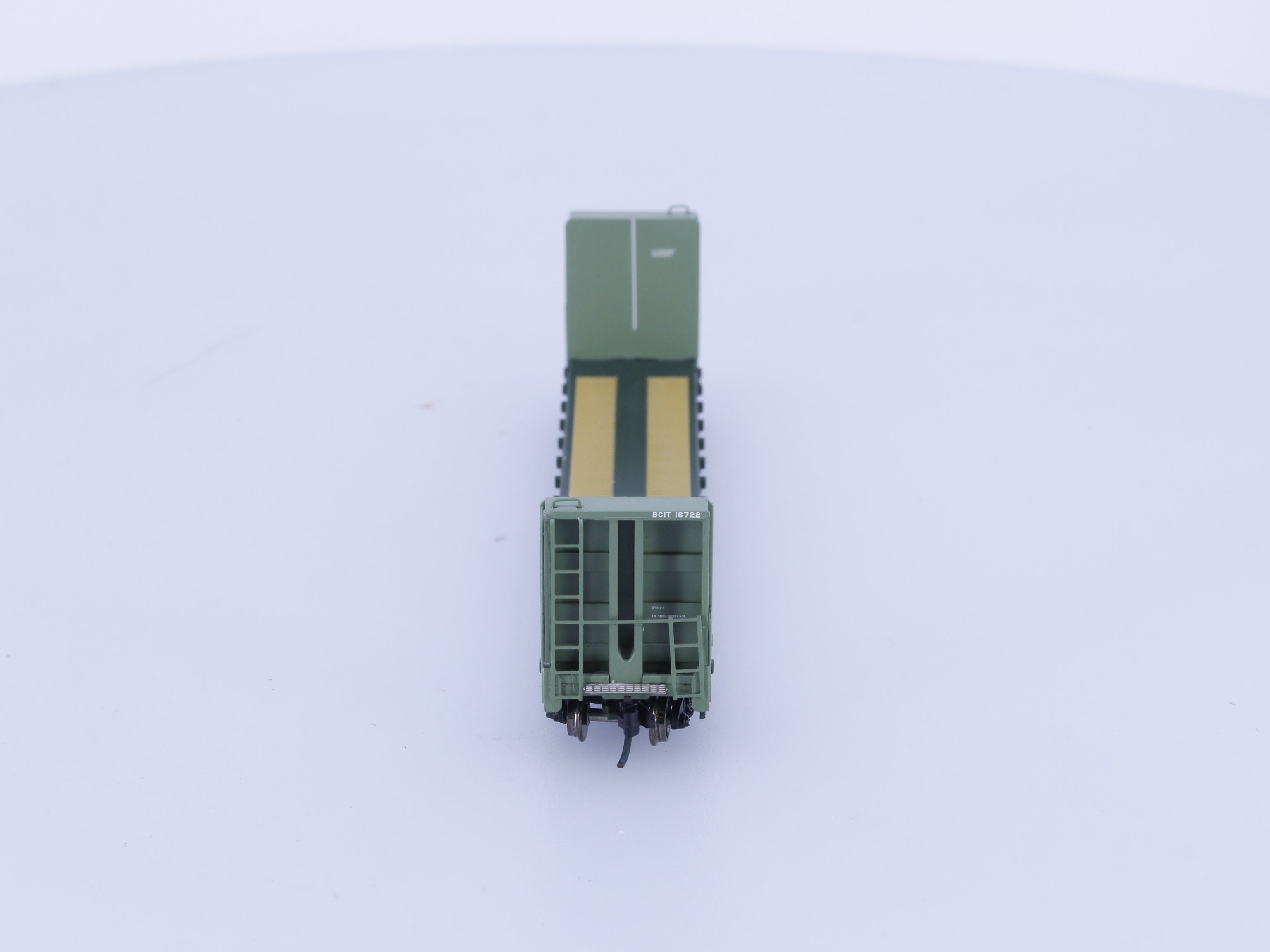Prairie Shadows Model Railway Co. 4037 N Bulkhead Flatcar BC Rail (BCOL) 16722