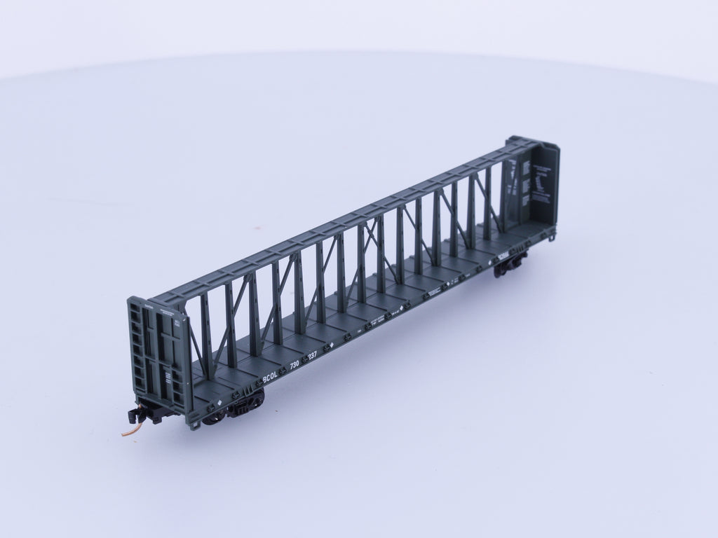 Red Caboose RN-16711-8 N Centerbeam Flat Car BC Rail (BCOL) 730237