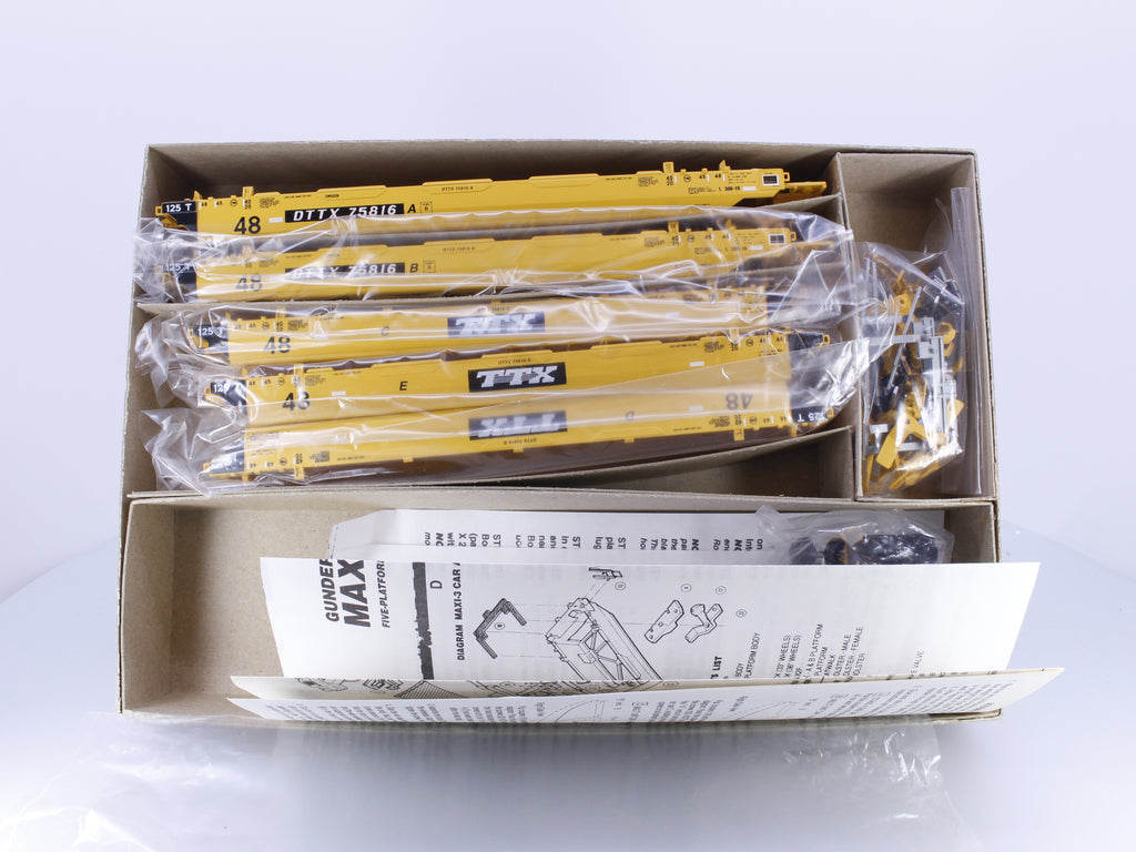 Athearn 5912 HO Gunderson Maxi-III 5 Piece Car Set Trailer Train TTX Corp. (TTX)