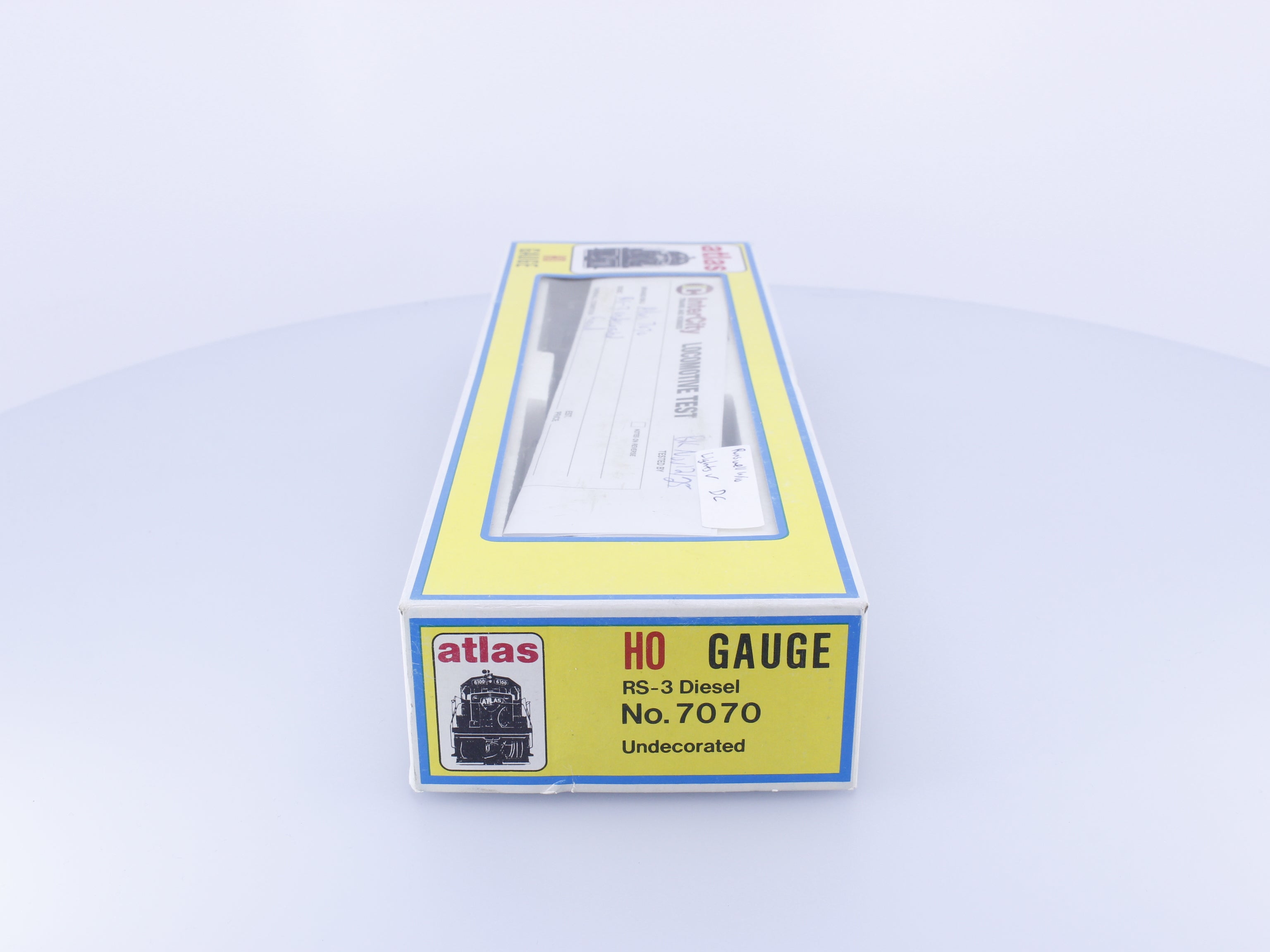 Atlas 7070 HO RS-3 Diesel Locomotive Undecorated Undecorated Analog DC
