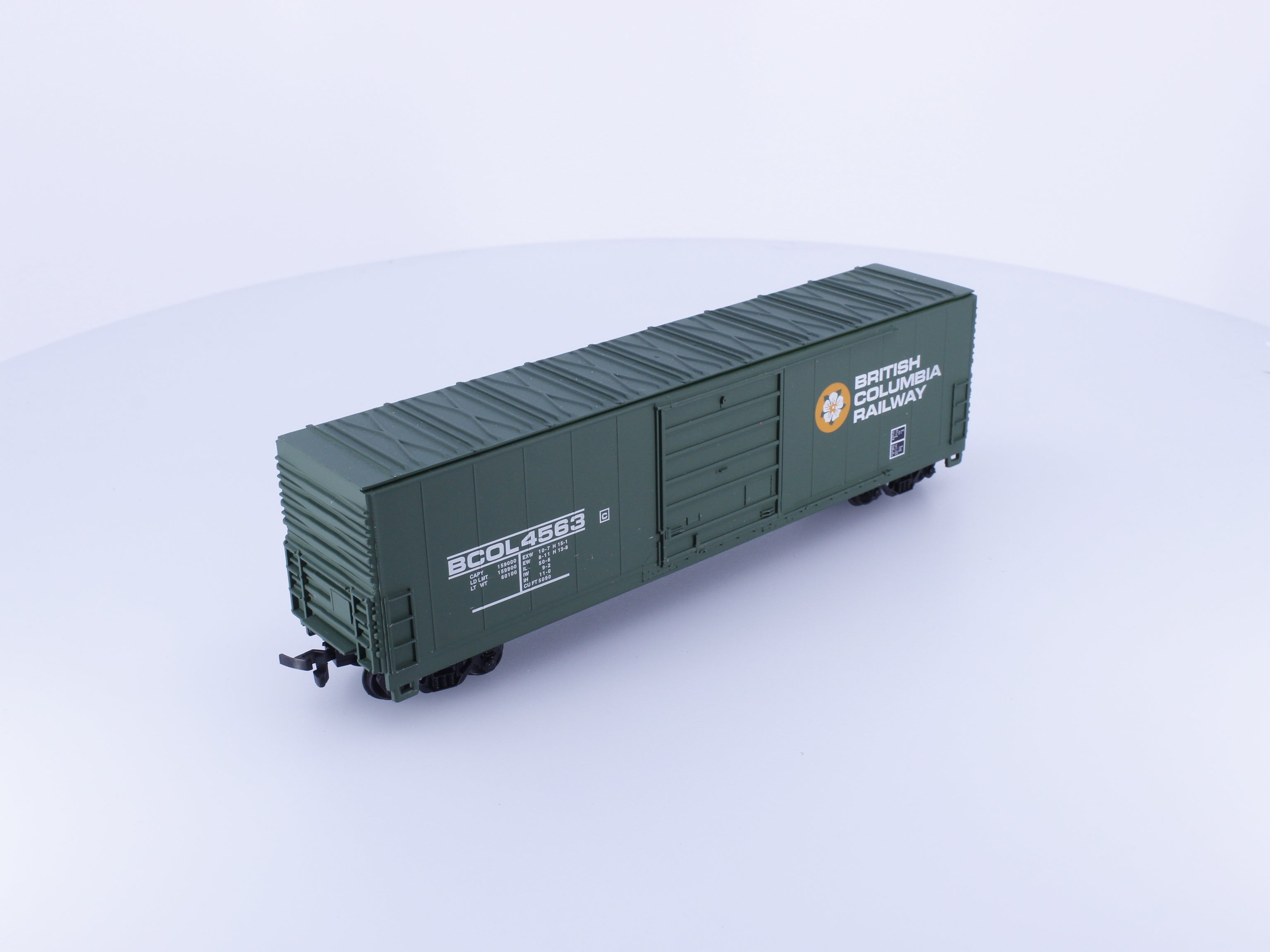 Life-Like 8462V HO 50' Box Car BC Rail (BCOL) 4563 (#2)
