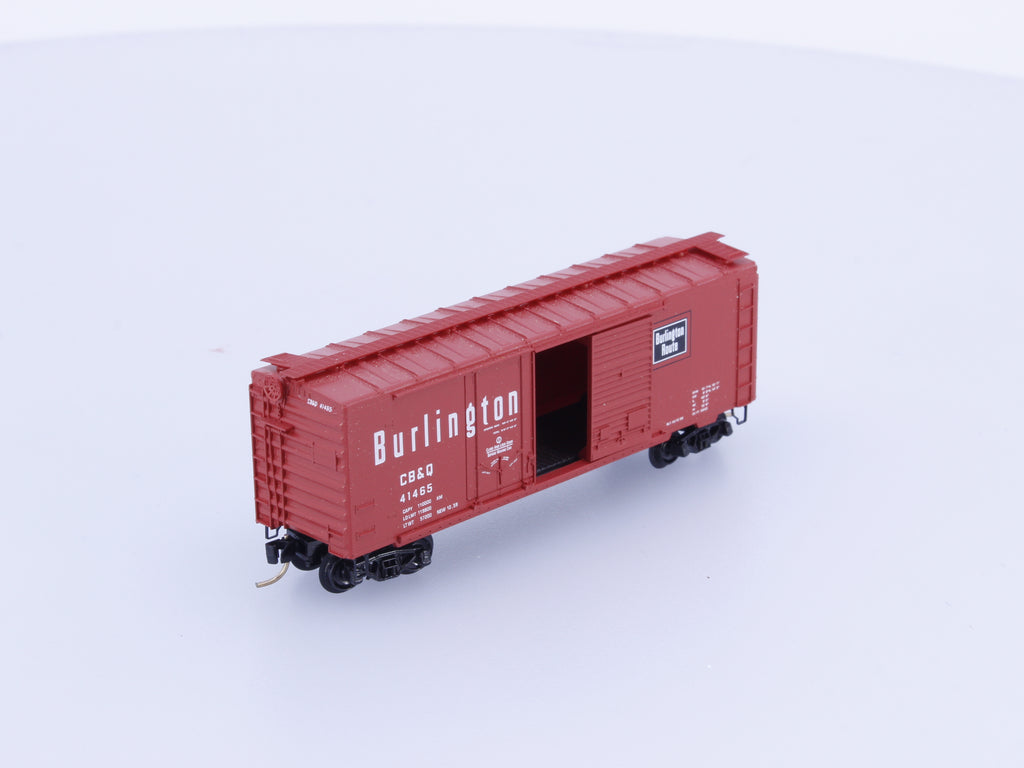 Micro Trains 22100 N Boxcar, 40' Steel Combo Door Burlington Route Chicago Burlington and Quincy Railroad (CBQ) 41465