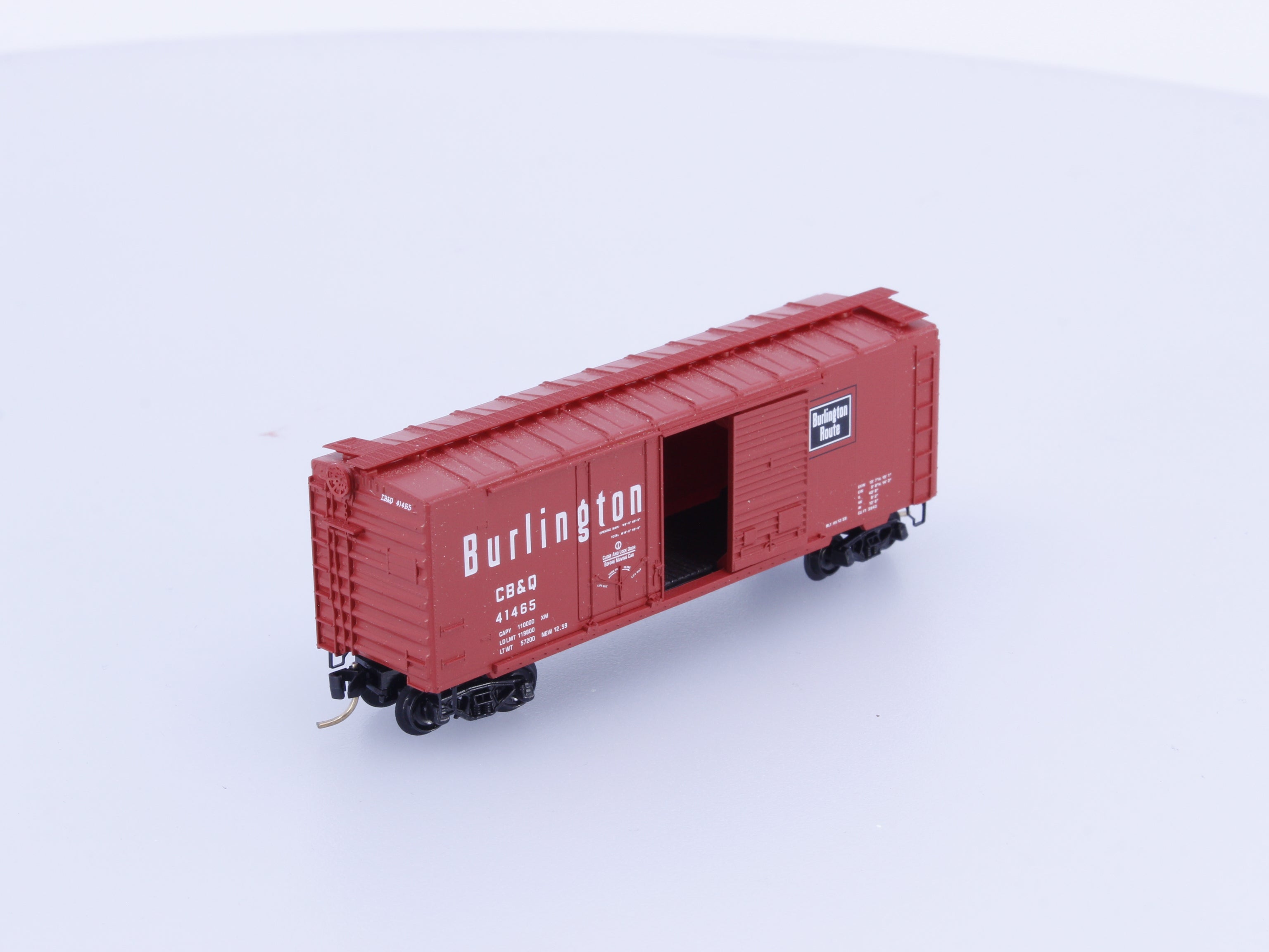 Micro Trains 22100 N Boxcar, 40' Steel Combo Door Burlington Route Chicago Burlington and Quincy Railroad (CBQ) 41465