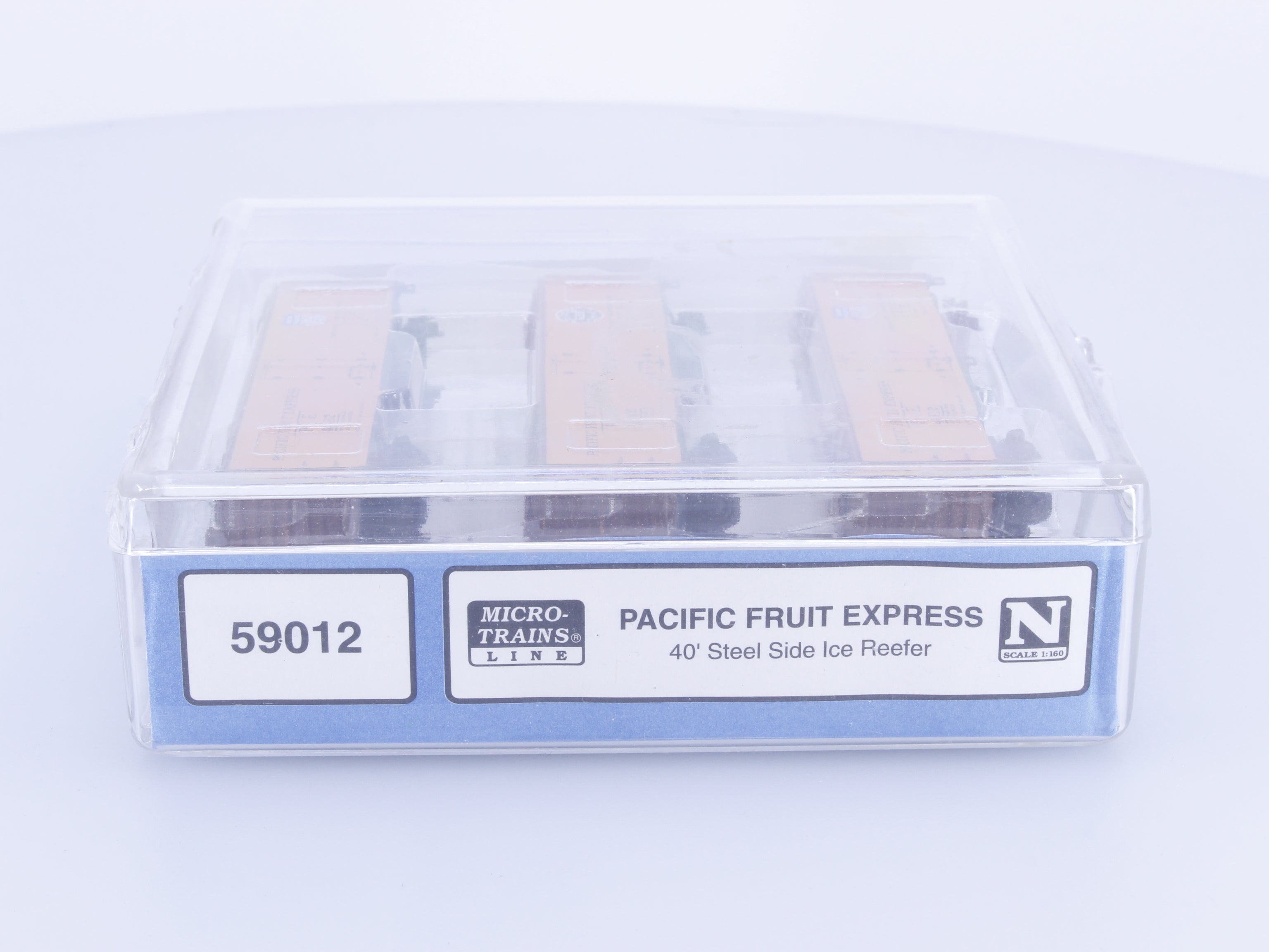 Micro Trains 59012 N 40' Steel Side Ice Reefer 3 Pack Pacific Fruit Express (PFE) 40405,40412,40417
