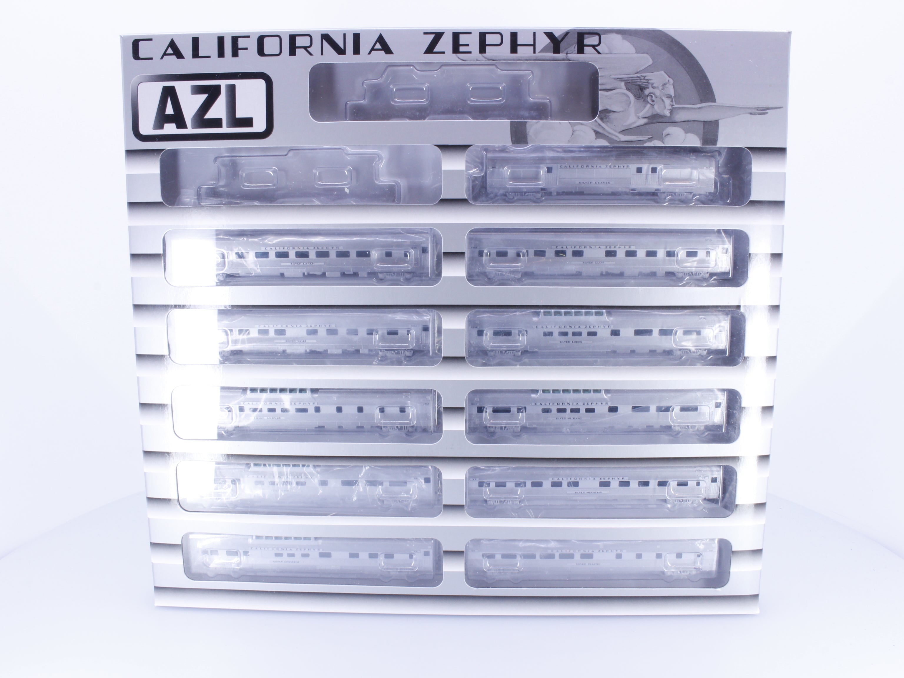 AZL AZLCZ11 Z 11 Piece California Zephyr Passenger Set Santa Fe (SF)