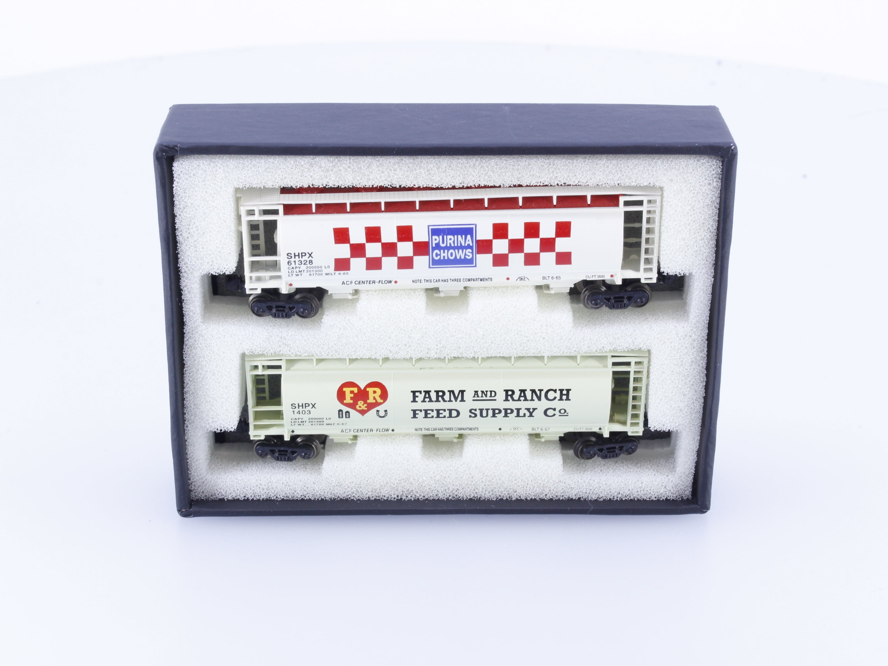 Full Throttle FTCOL56 Z ACF 51' Cylindrical Hoppers 2 Pack American Car and Foundry (ACF/ACFX) 61328/1403 (#1)