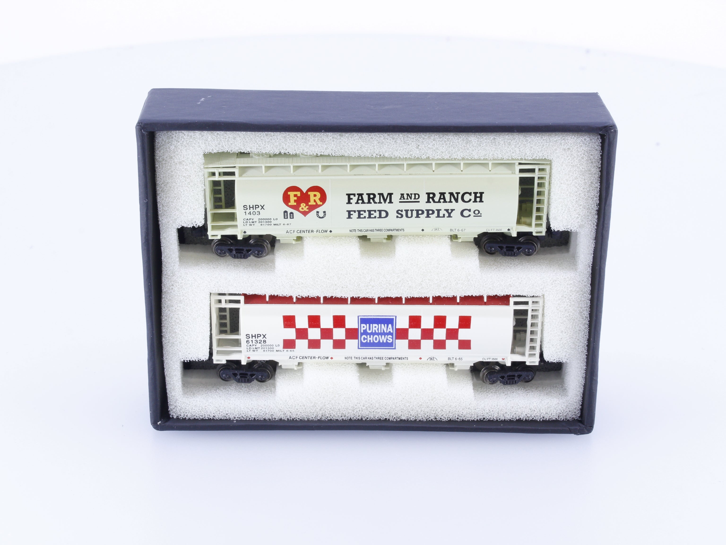 Full Throttle FTCOL56 Z ACF 51' Cylindrical Hoppers 2 Pack American Car and Foundry (ACF/ACFX) 61328/1403 (#2)