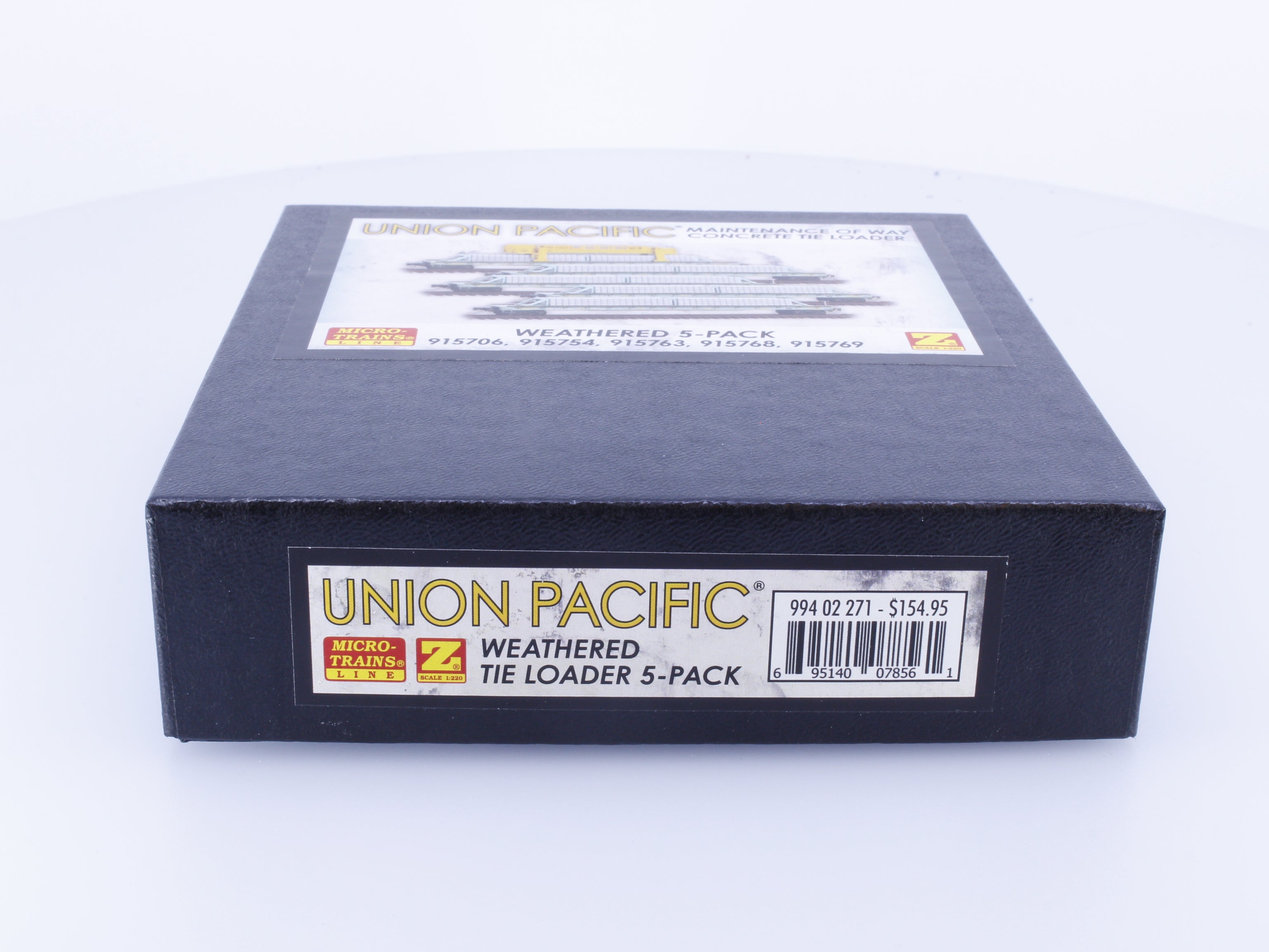 Micro Trains 99402271 Z Weathered Tie Loader 5 Pack Union Pacific (UP) 915706/769