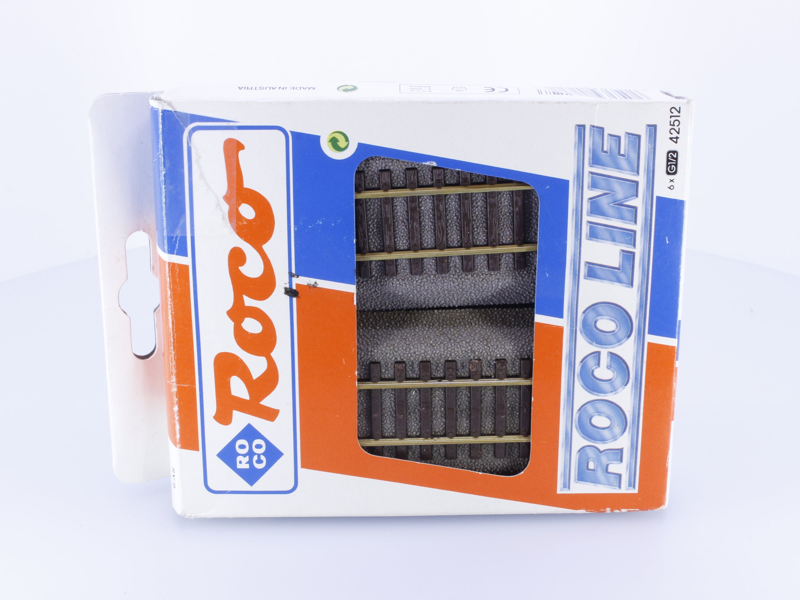 Roco 42512 HO G 1/2 Straight Track 6 Pieces