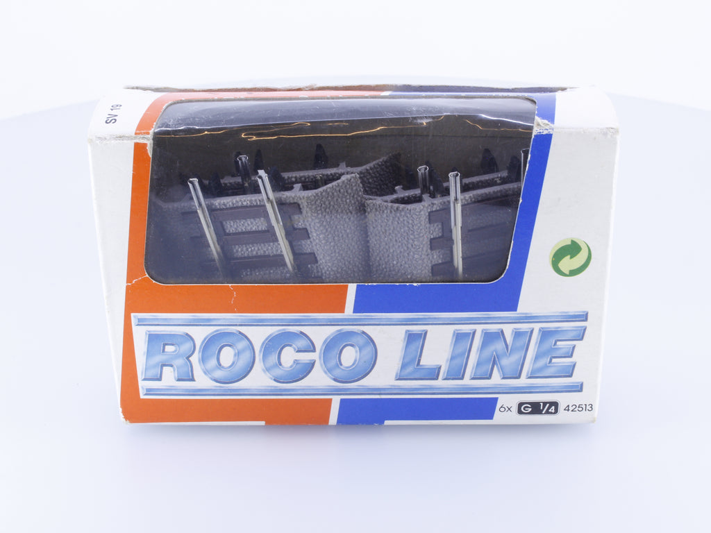 Roco 42513 HO G 1/4 straight Track 4 Pieces