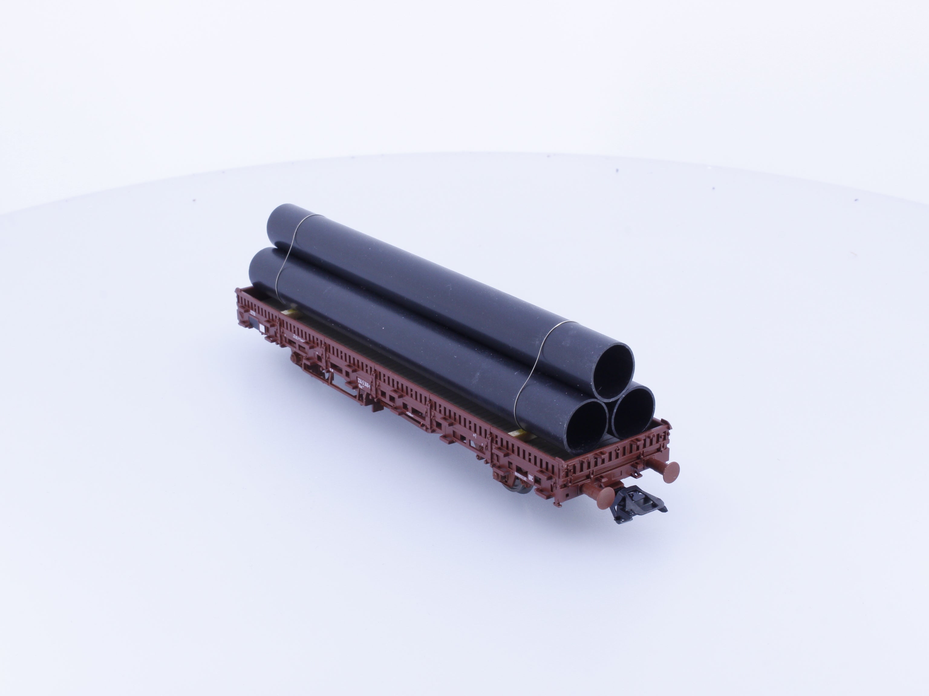 Roco 67654 HO DB-AG Guterwagen Rungenwagen mit Rohrenladung 349-1