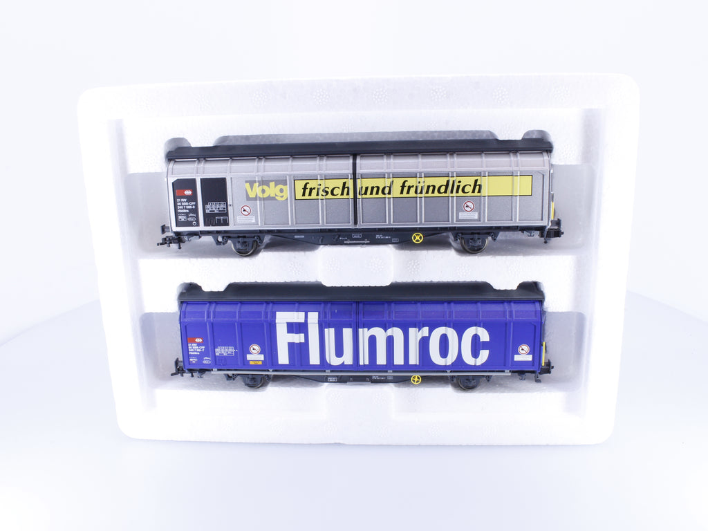 Marklin 48024 HO SBB-CFF-FFS Set 2 Schiebewandwagen Volg, Flumroc 2457089-0