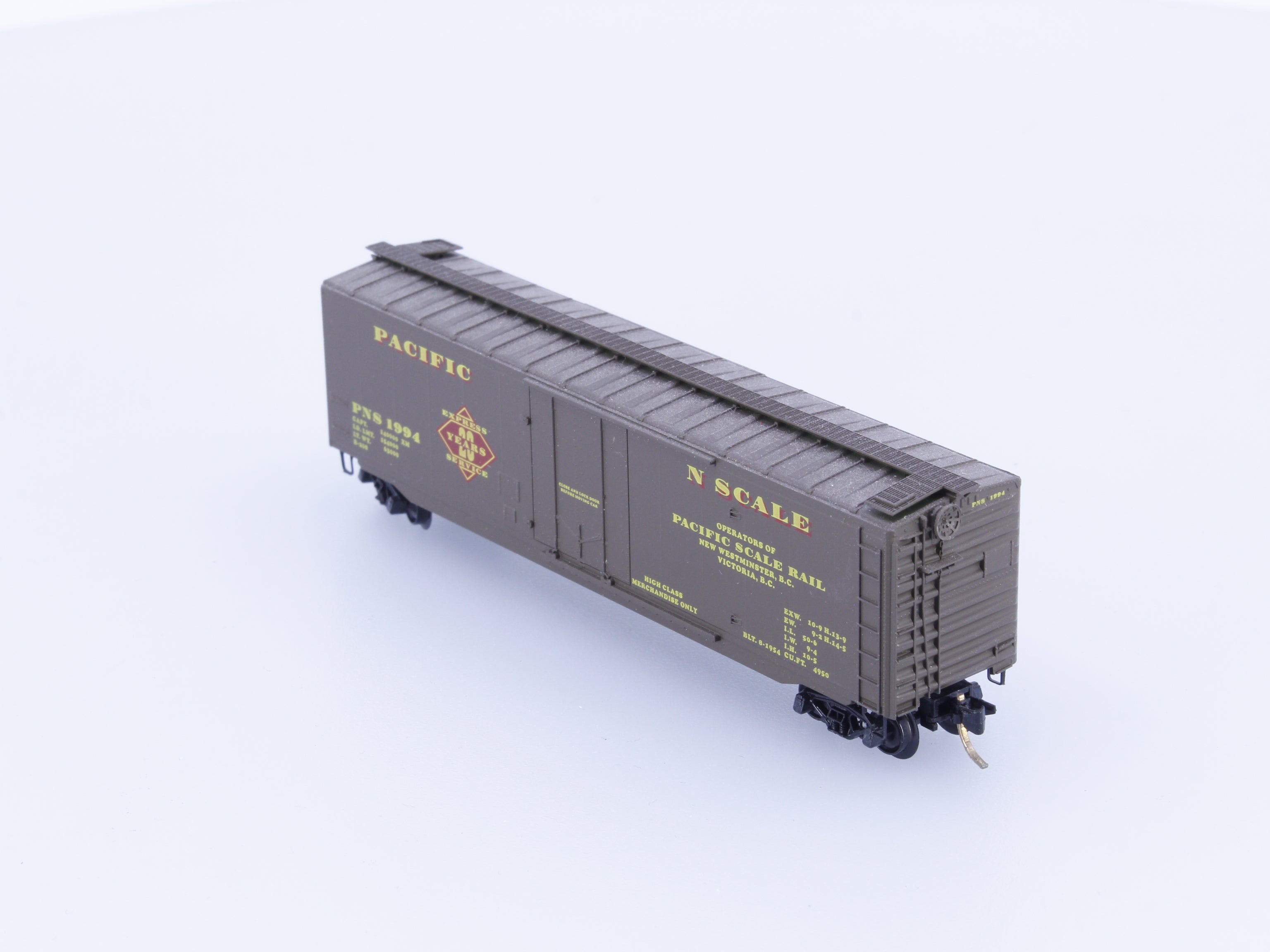 Pacific Scale Rail PNS1994 N Pacific N Scale 20 Year Anniversary 50' Boxcar PNS1994