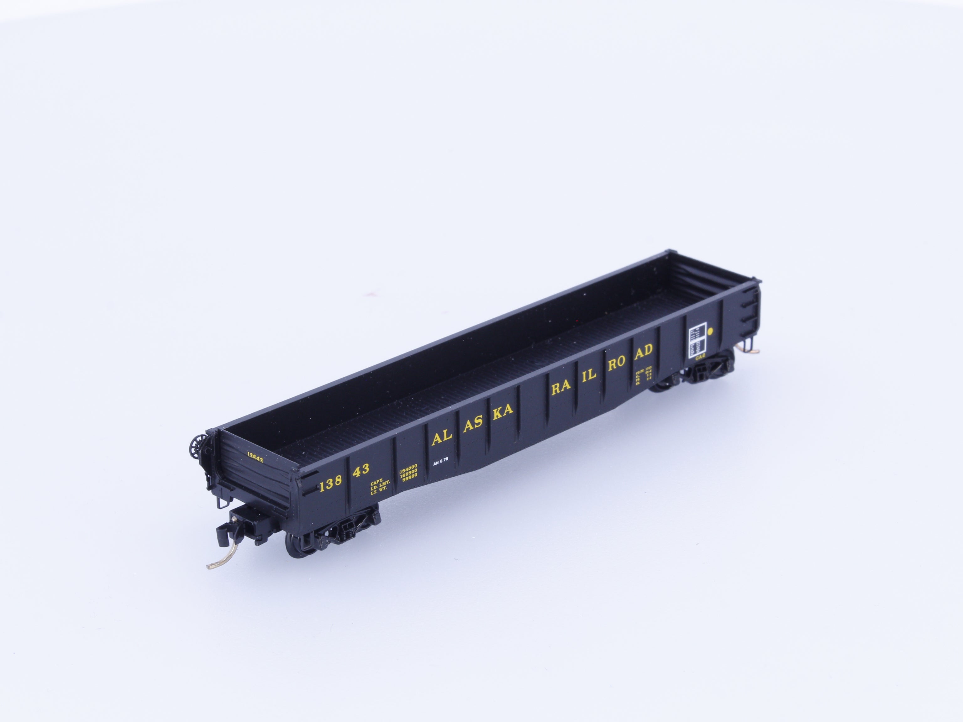 Micro Trains 46340 N 50' Gondola Fishbelly Side with Drop Ends Alaska Railroad (ARR) 13843