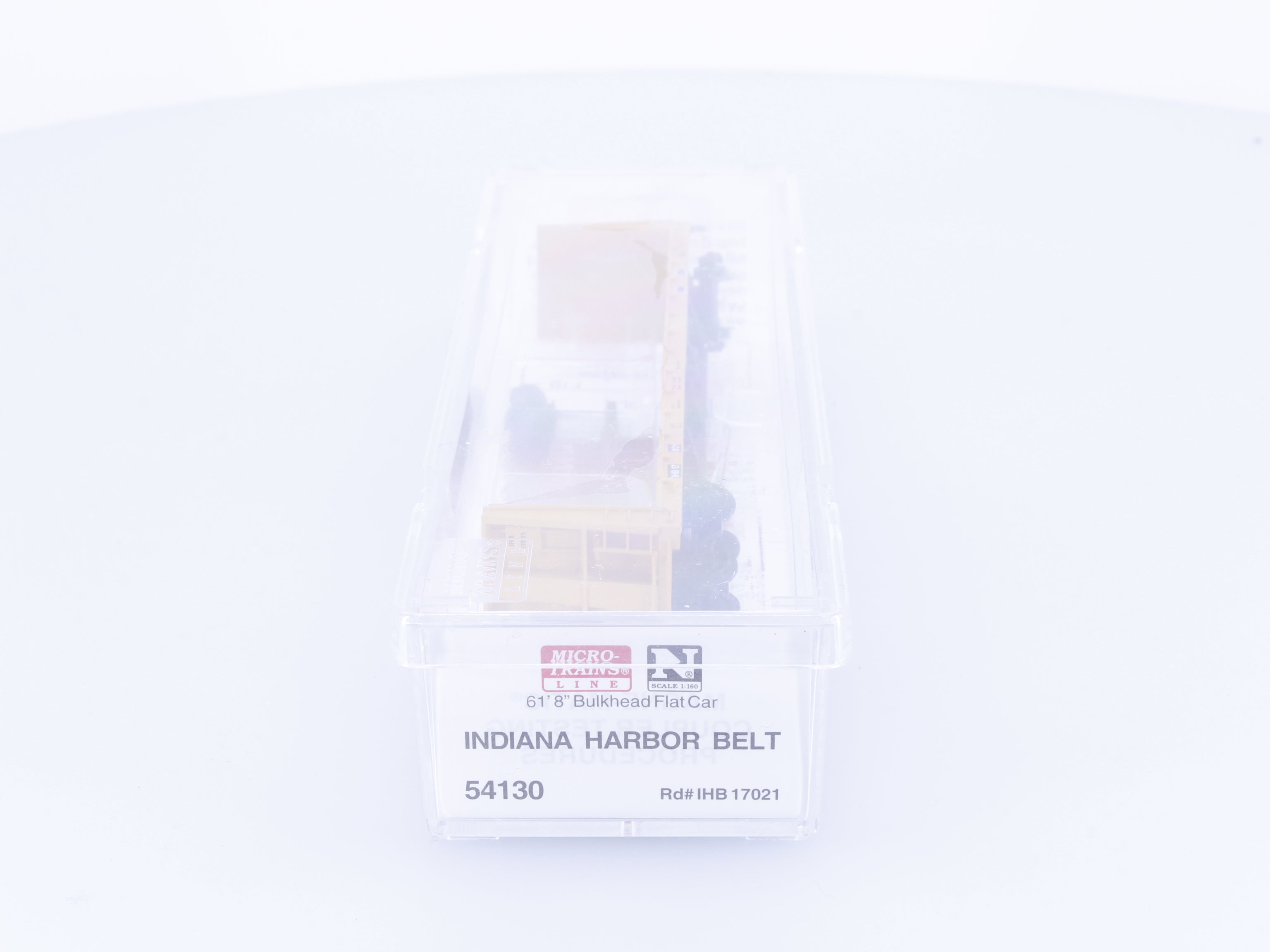 Micro Trains 54130 N 61'8" Bulkhead Flatcar Indiana Harbor Belt (IHB) 17021